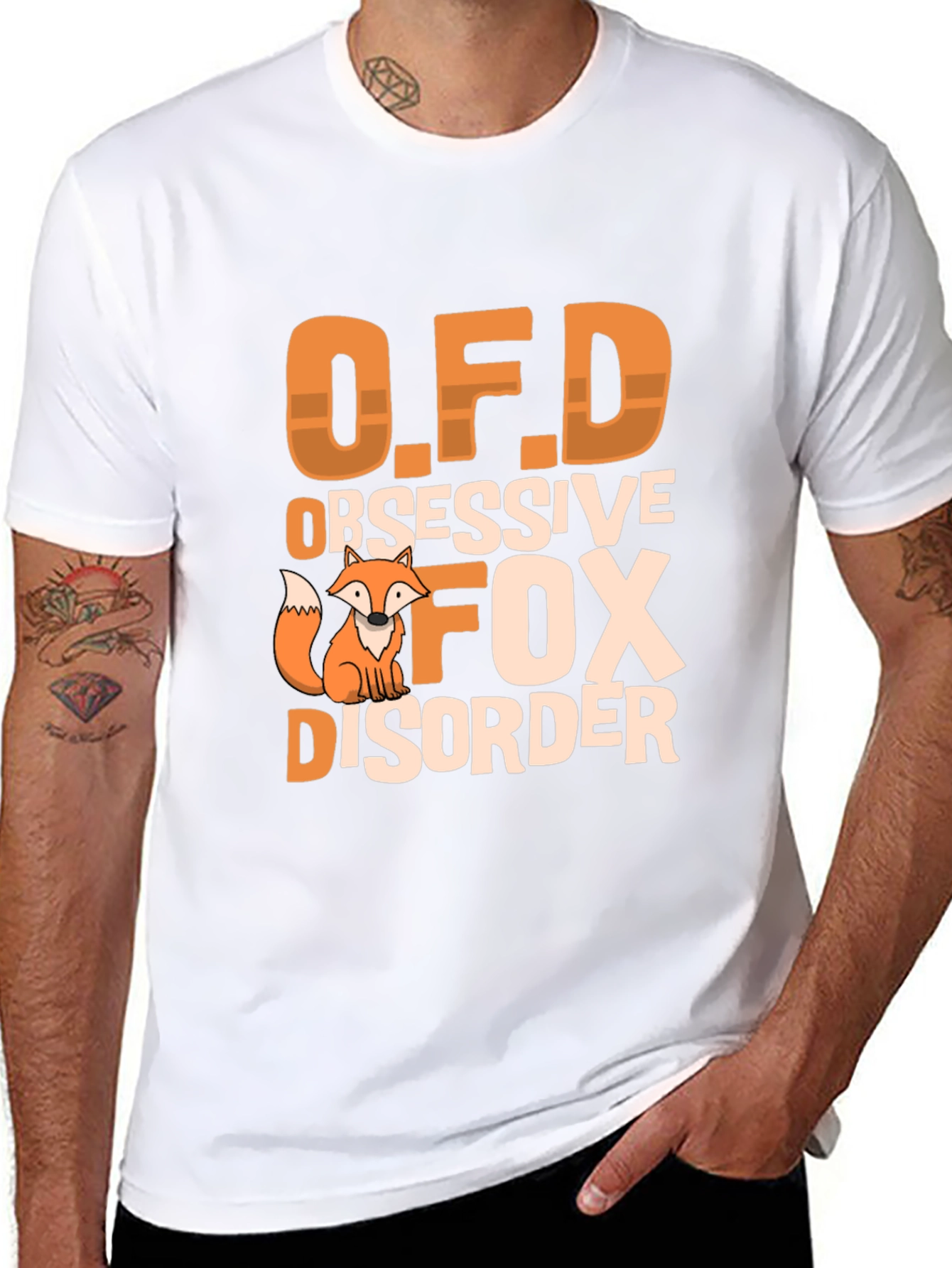 Obsessive Fox Disorder Black T-Shirt