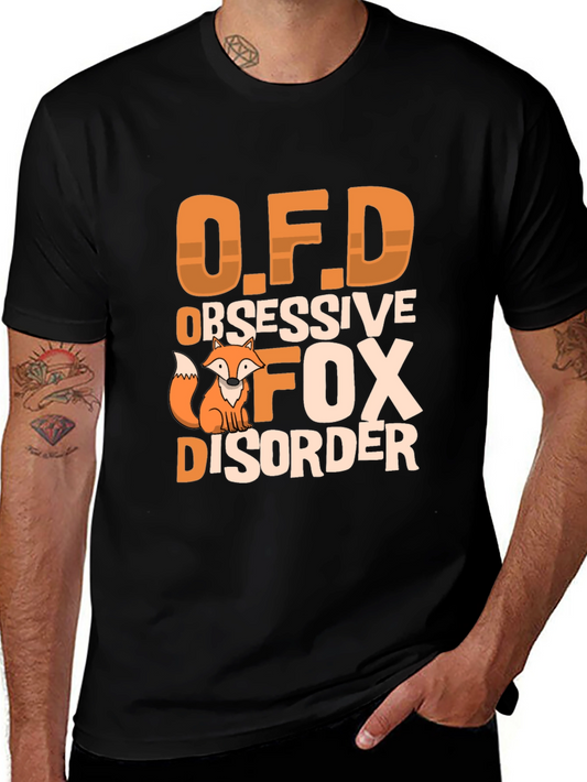 Obsessive Fox Disorder Black T-Shirt