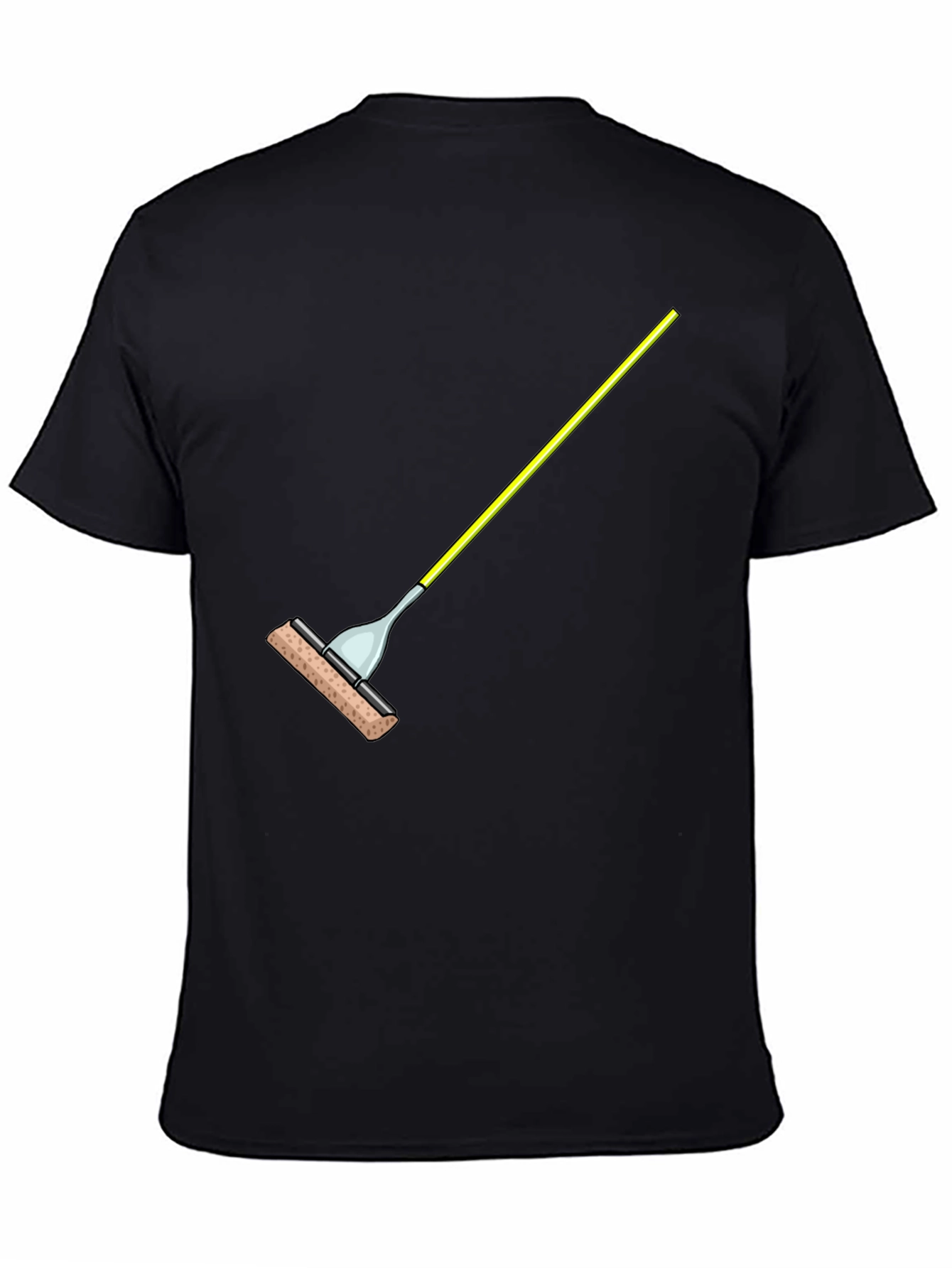 Novelty Sponge Mop Graphic Tee - Black