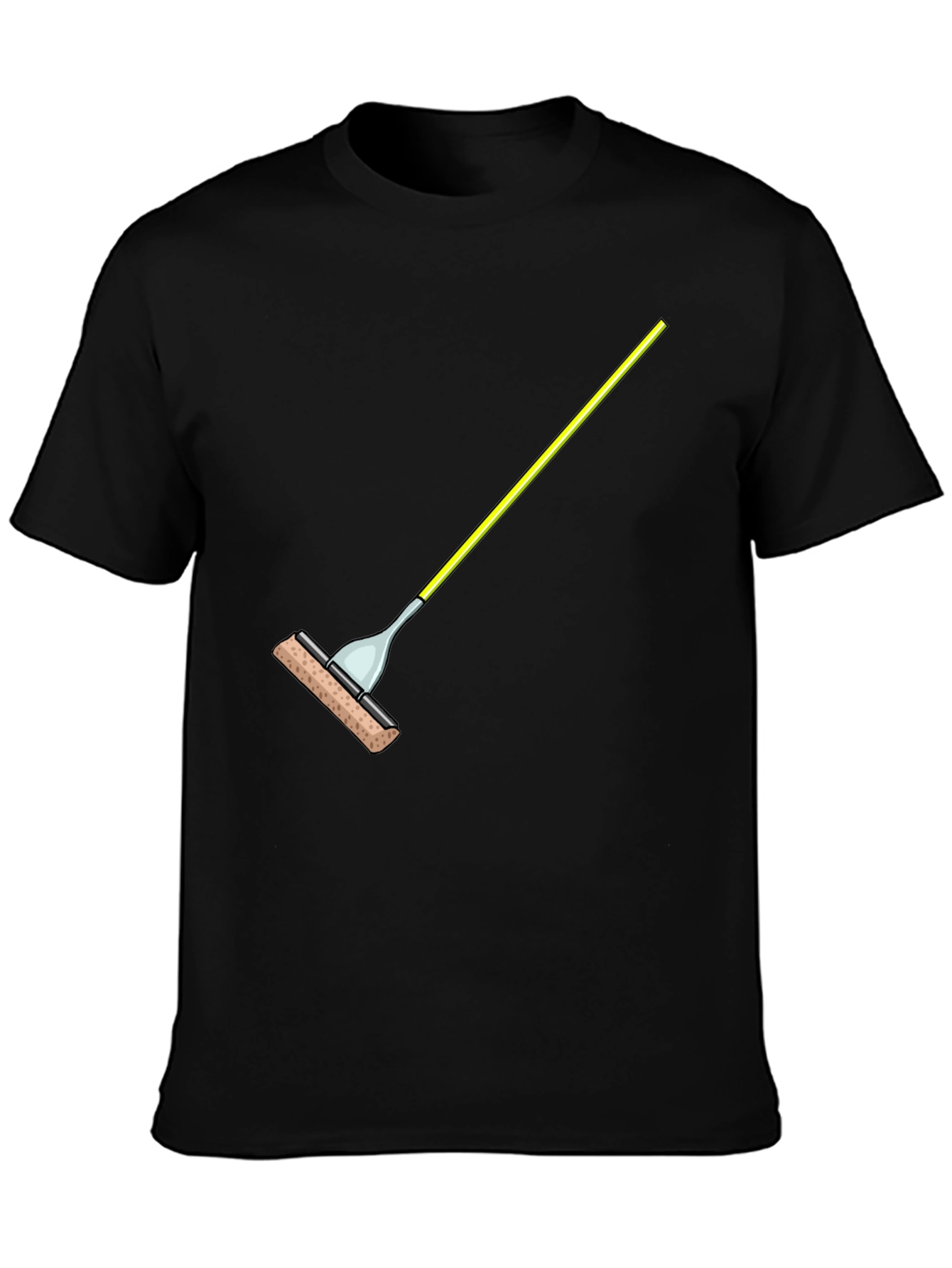 Novelty Sponge Mop Graphic Tee - Black