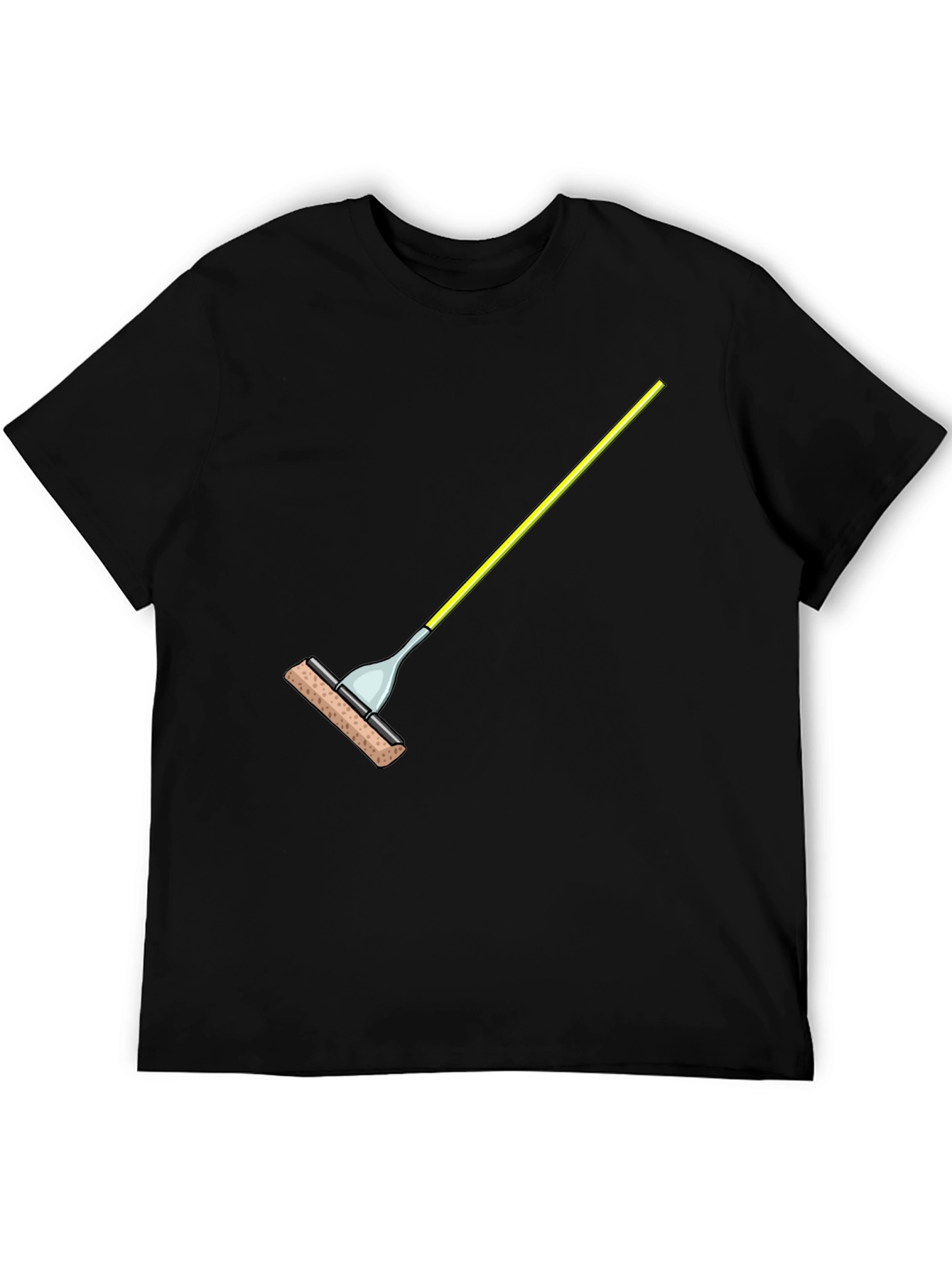 Novelty Sponge Mop Graphic Tee - Black
