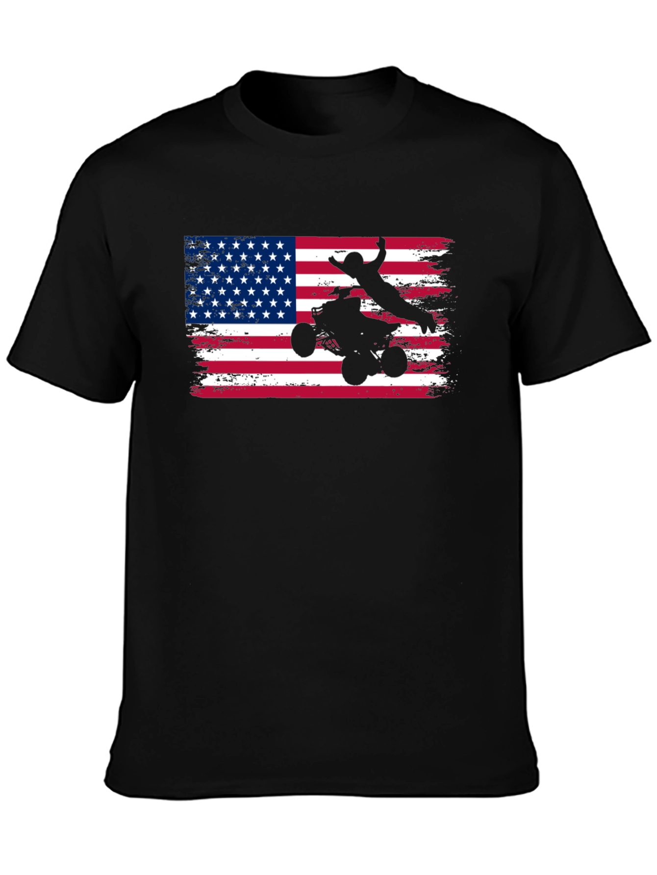 ATV American Flag T-Shirt - Patriotic Rider Tee
