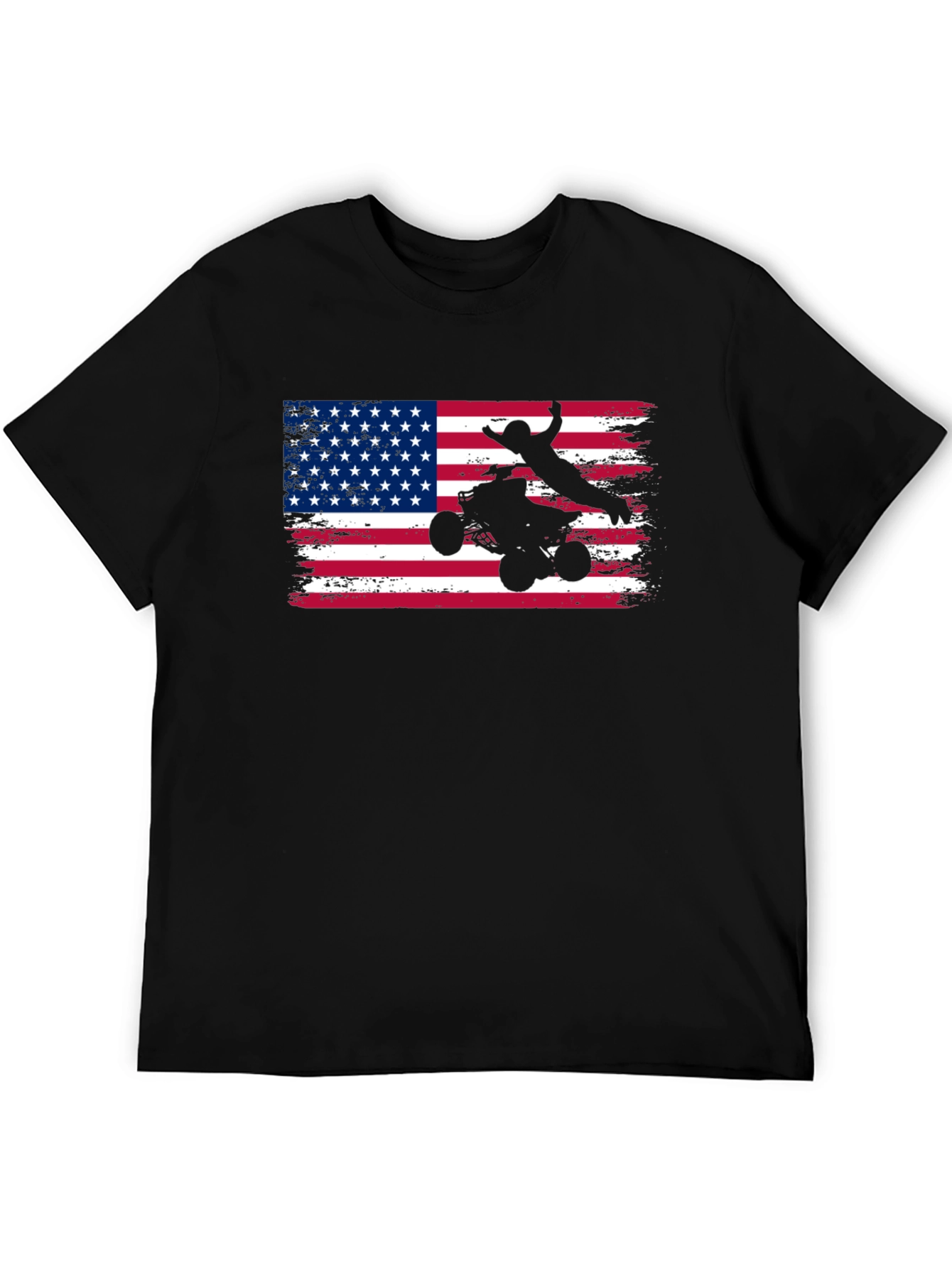 ATV American Flag T-Shirt - Patriotic Rider Tee