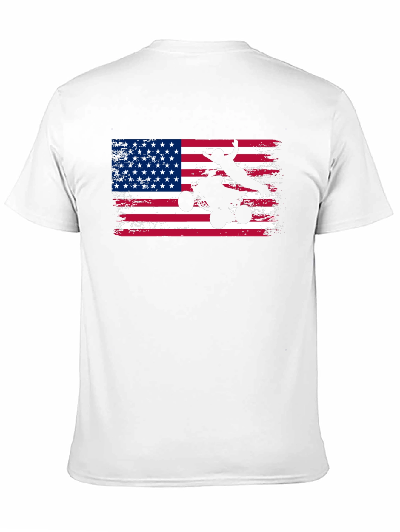 ATV American Flag T-Shirt - Patriotic Rider Tee