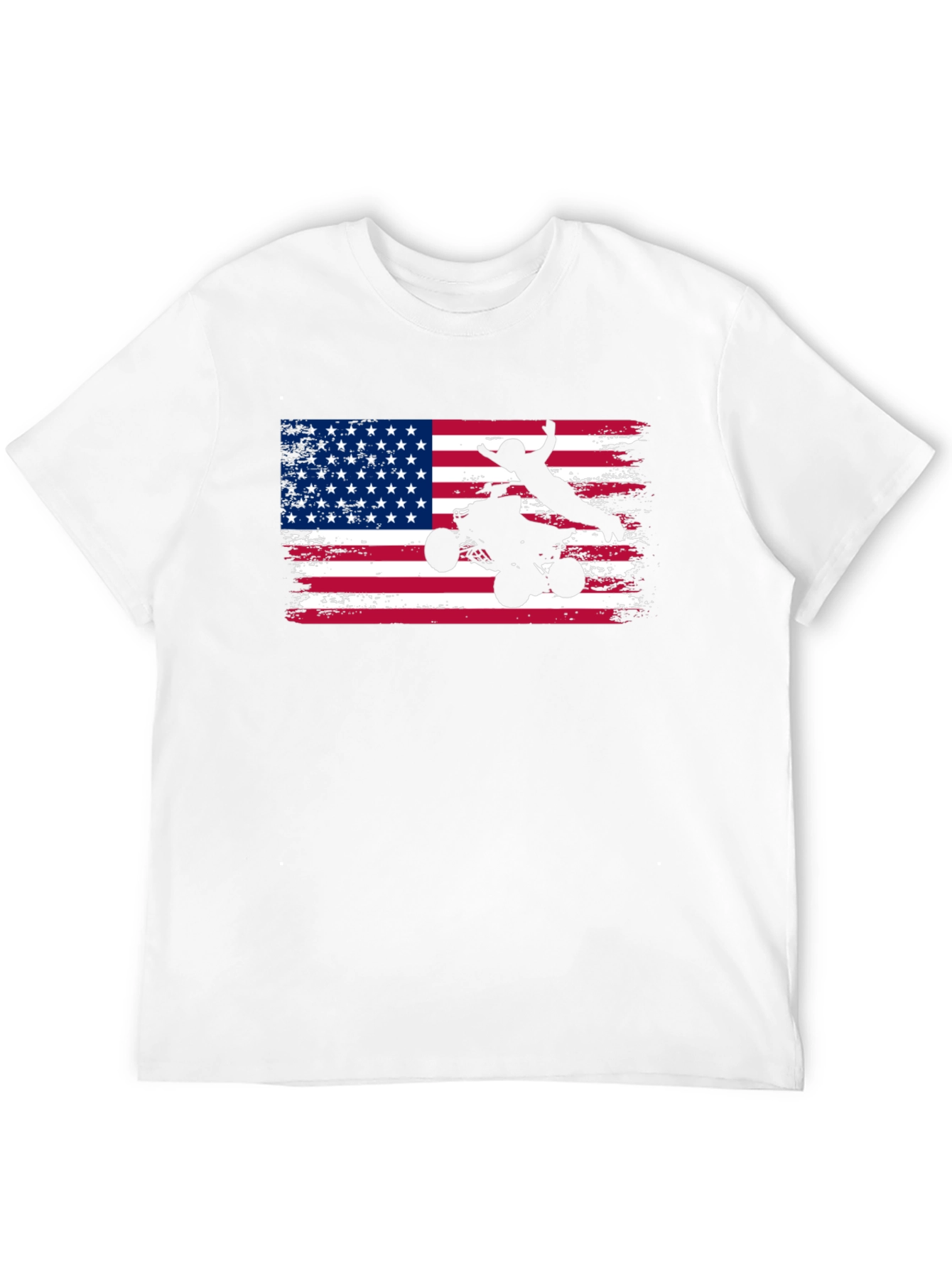 ATV American Flag T-Shirt - Patriotic Rider Tee