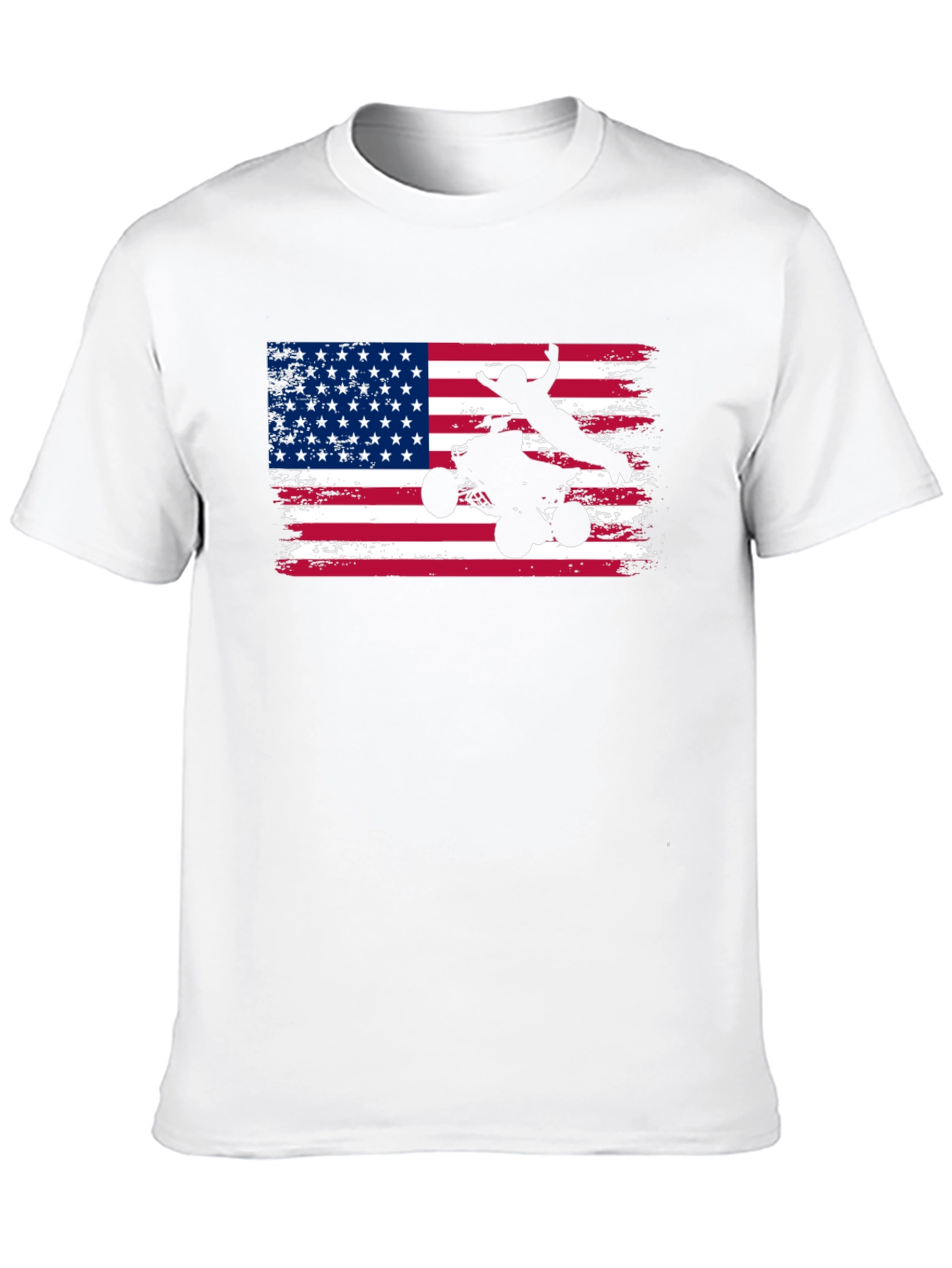 ATV American Flag T-Shirt - Patriotic Rider Tee