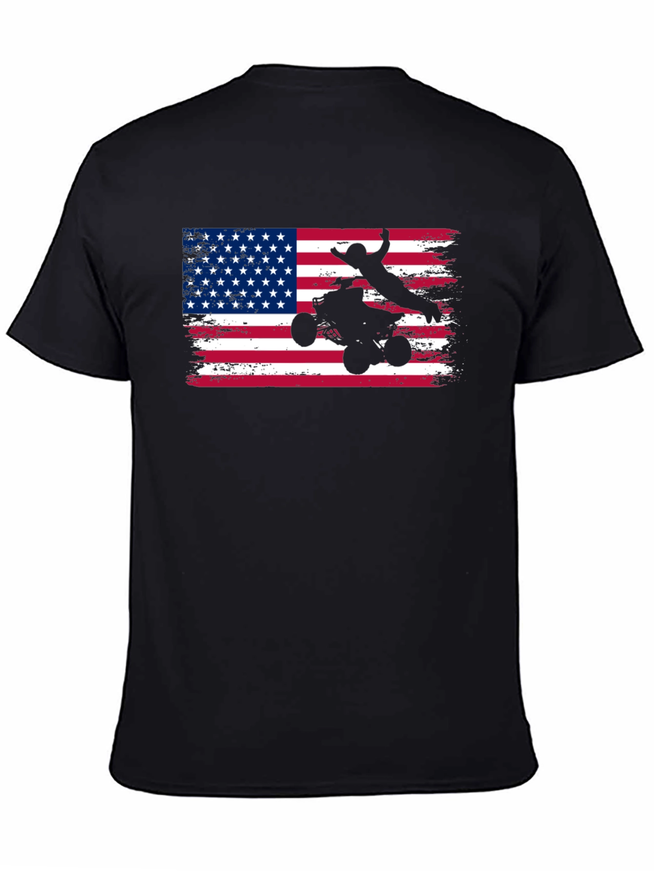 ATV American Flag T-Shirt - Patriotic Rider Tee
