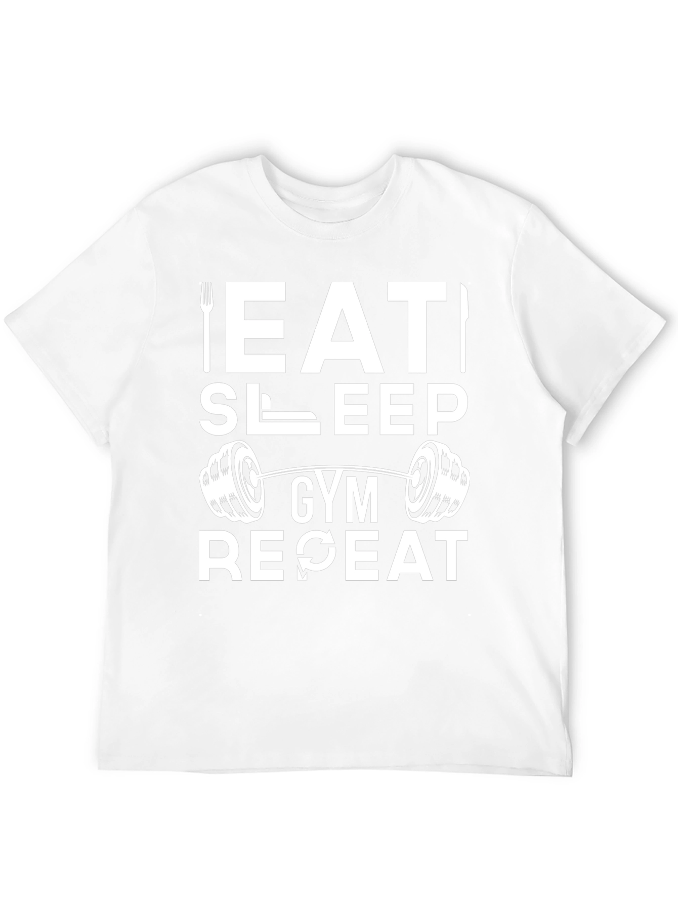 Eat Sleep Gym Repeat Black T-Shirt