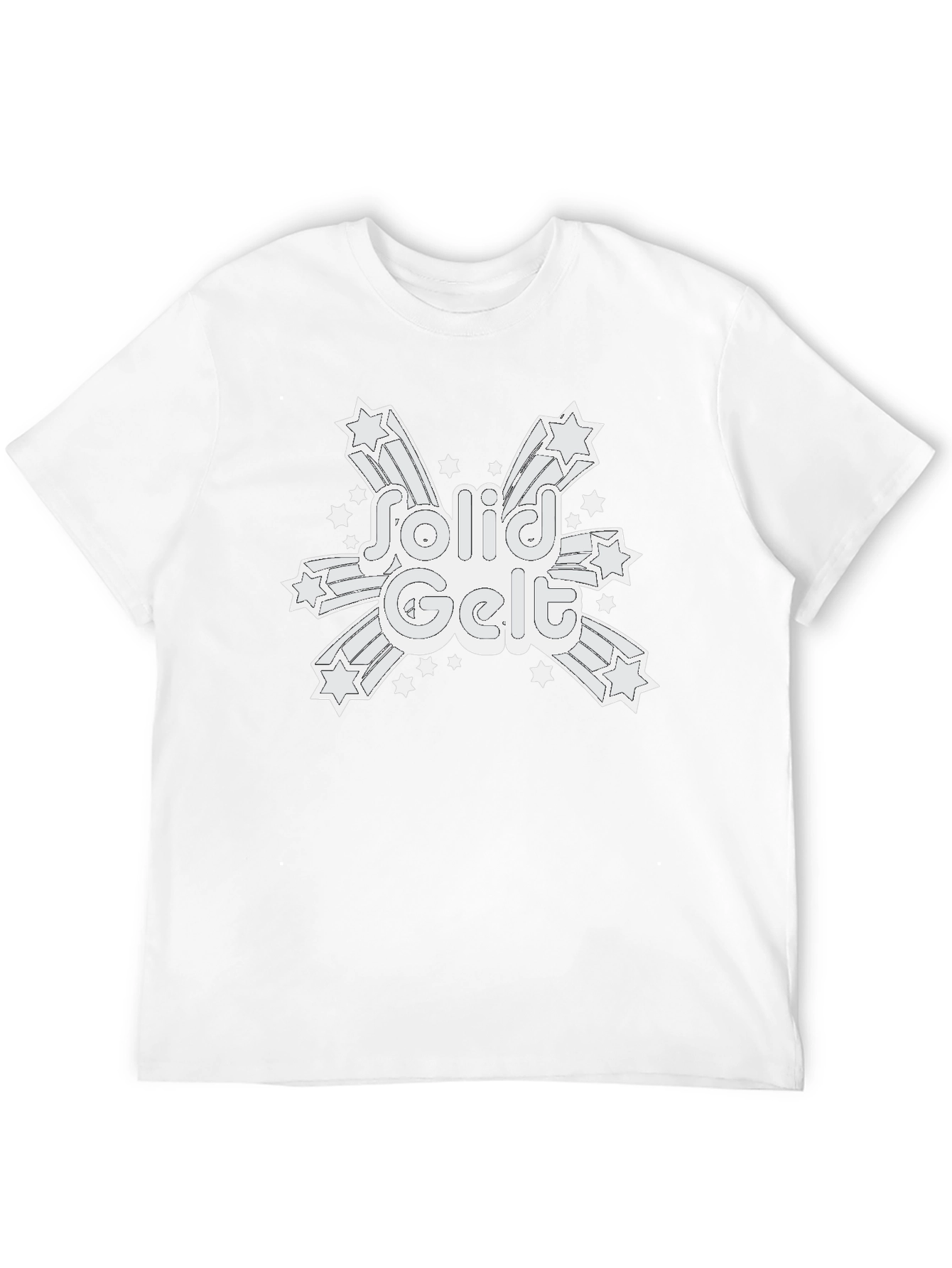 Solid Gelt Starburst T-Shirt - Black Cotton Tee
