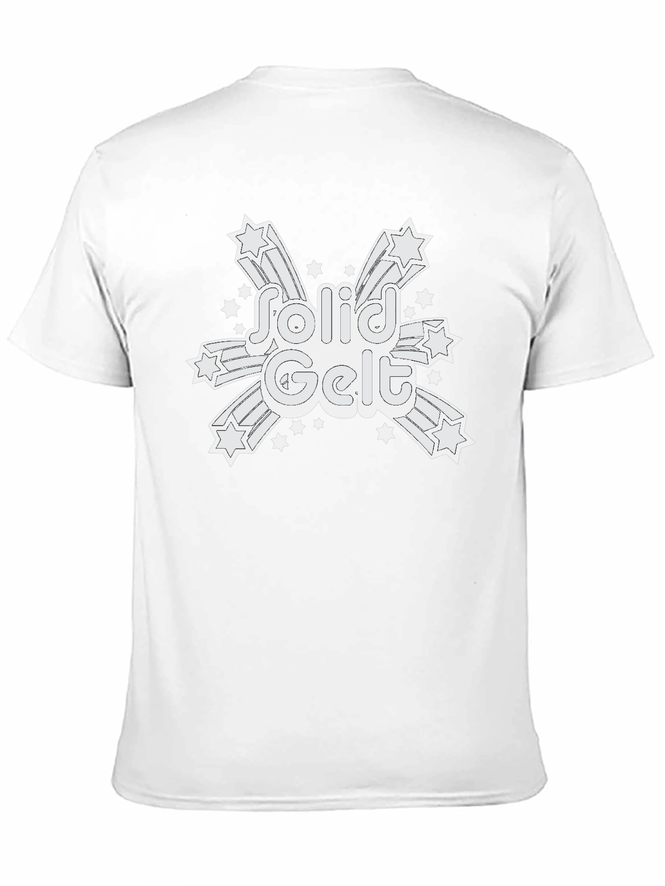 Solid Gelt Starburst T-Shirt - Black Cotton Tee