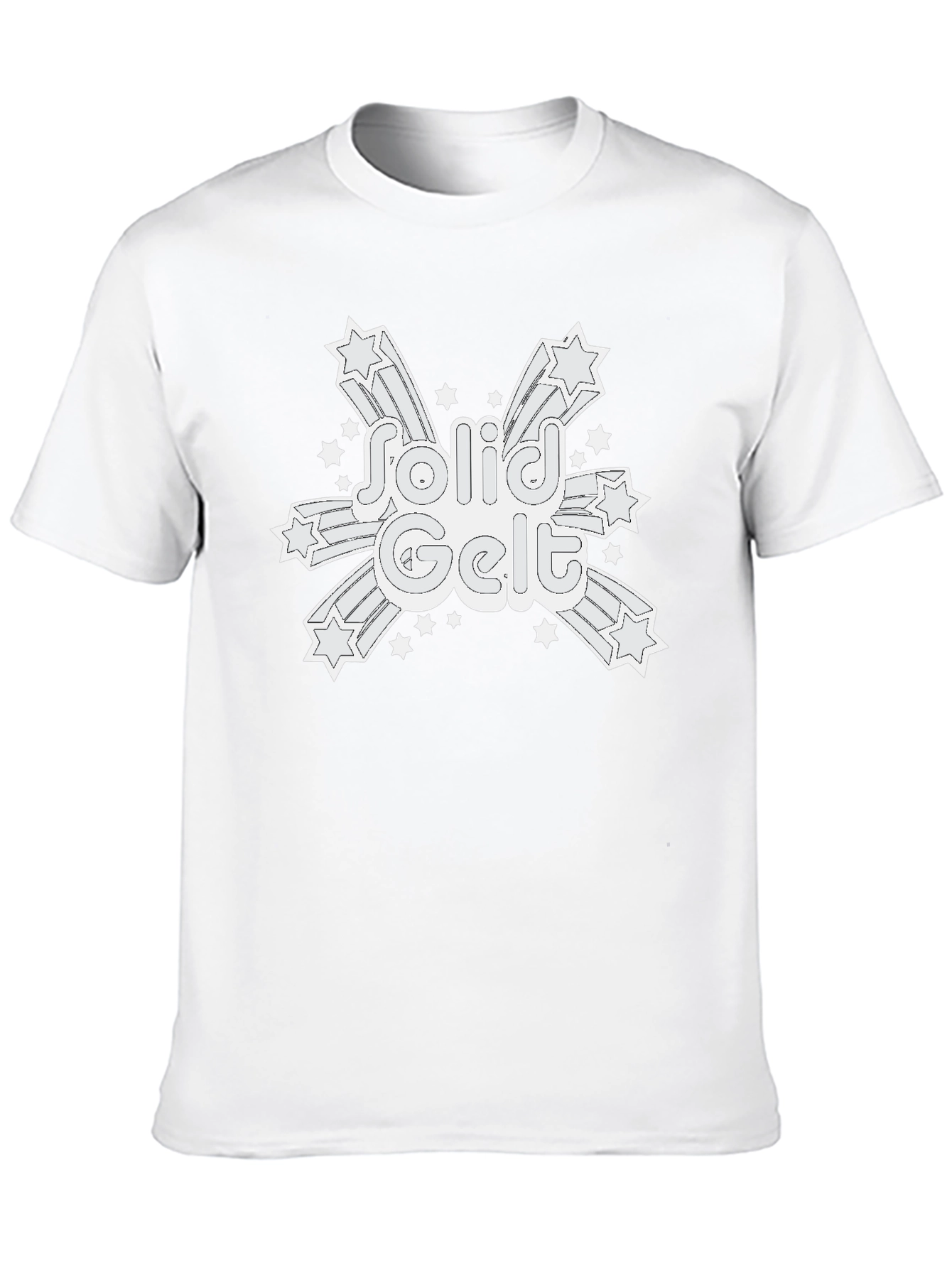 Solid Gelt Starburst T-Shirt - Black Cotton Tee