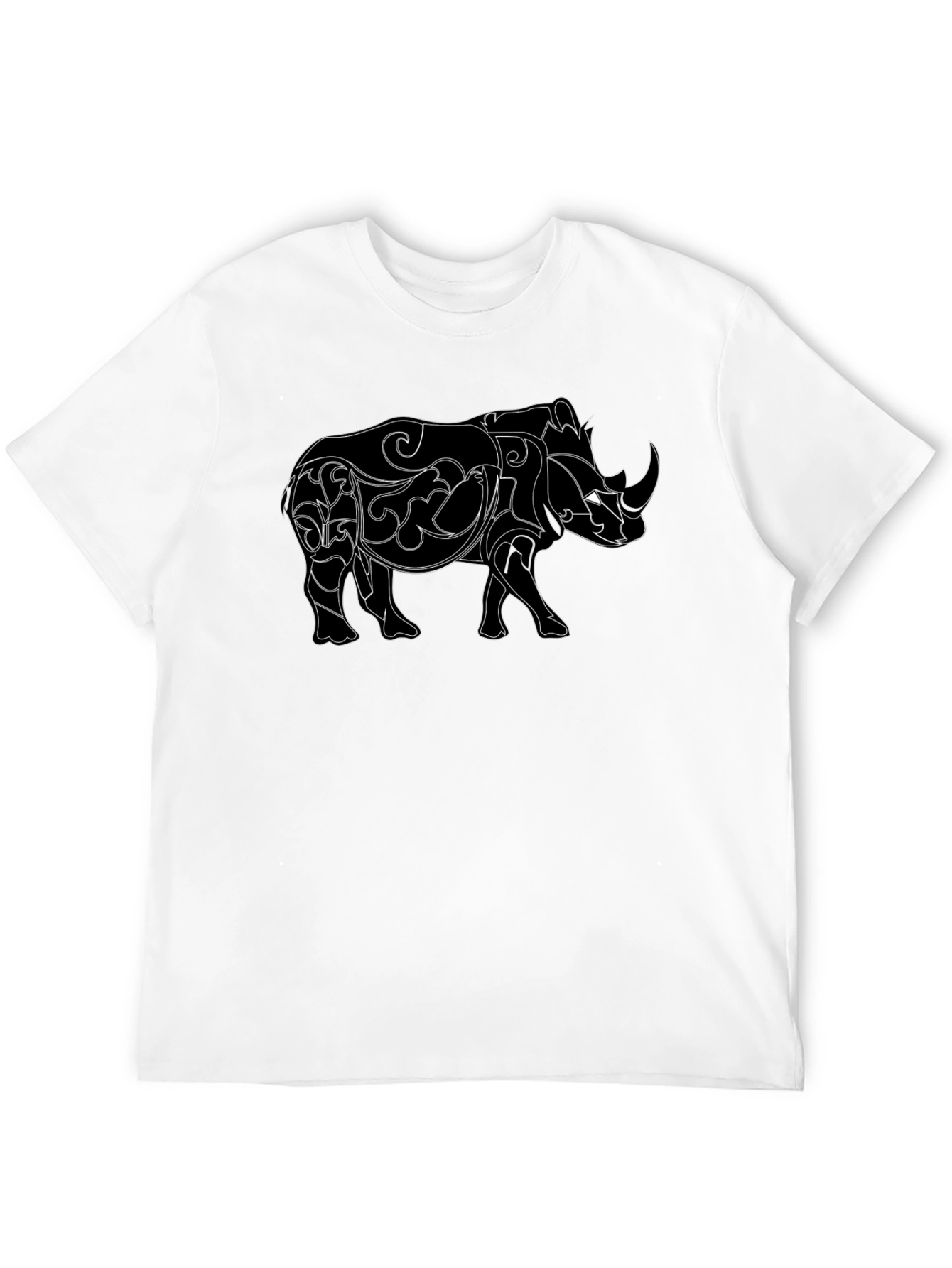 Rhinoceros Graphic Black T-Shirt