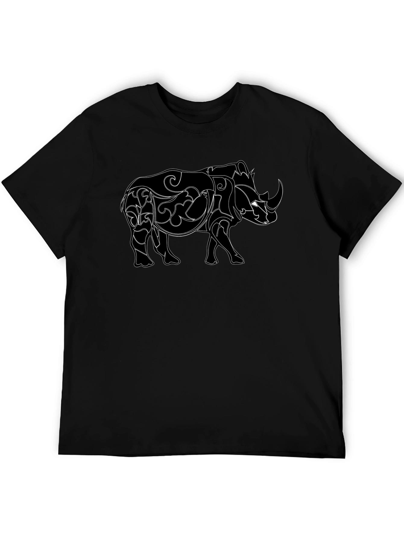 Rhinoceros Graphic Black T-Shirt