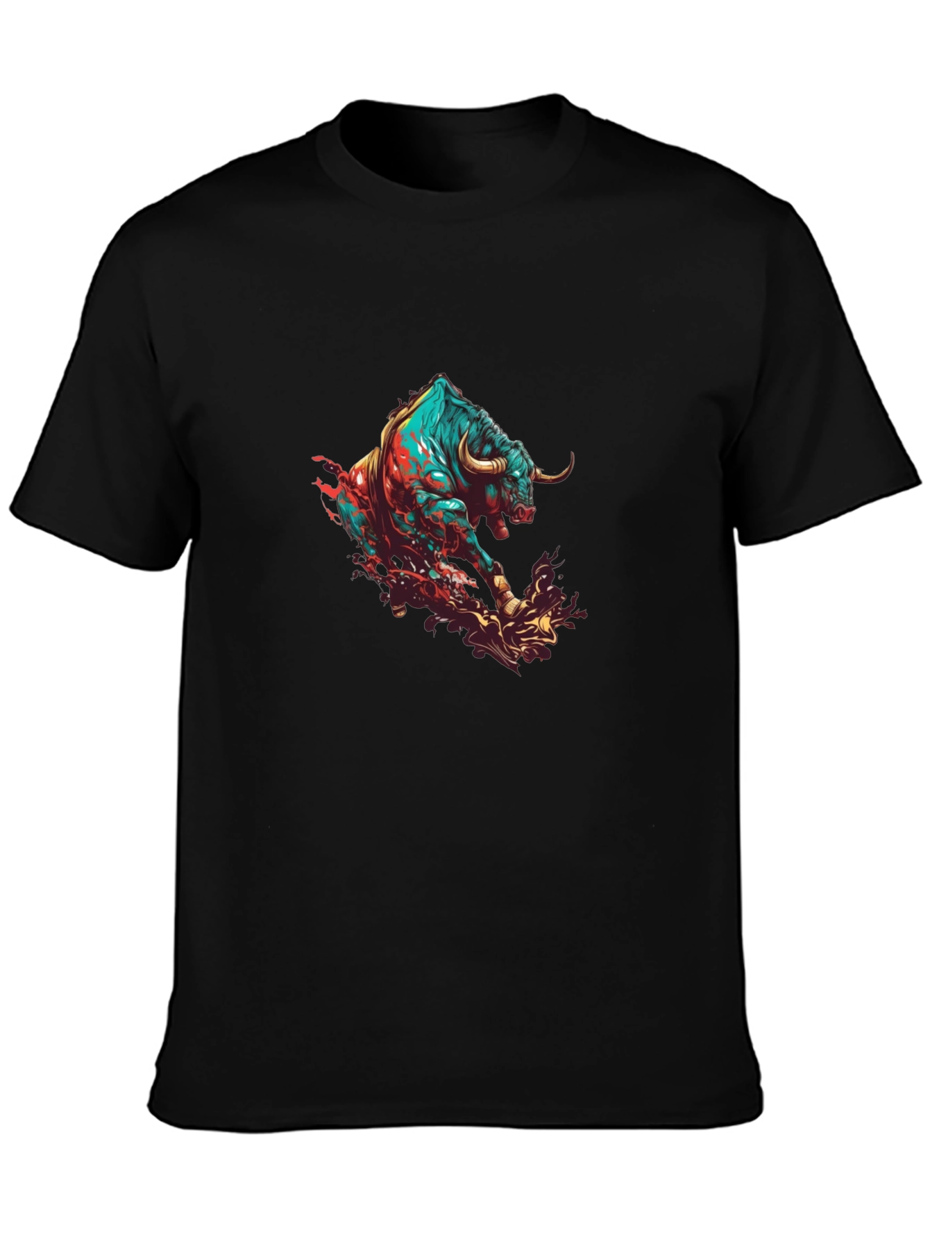 Raging Bull Graphic Tee - Black Cotton Comfort