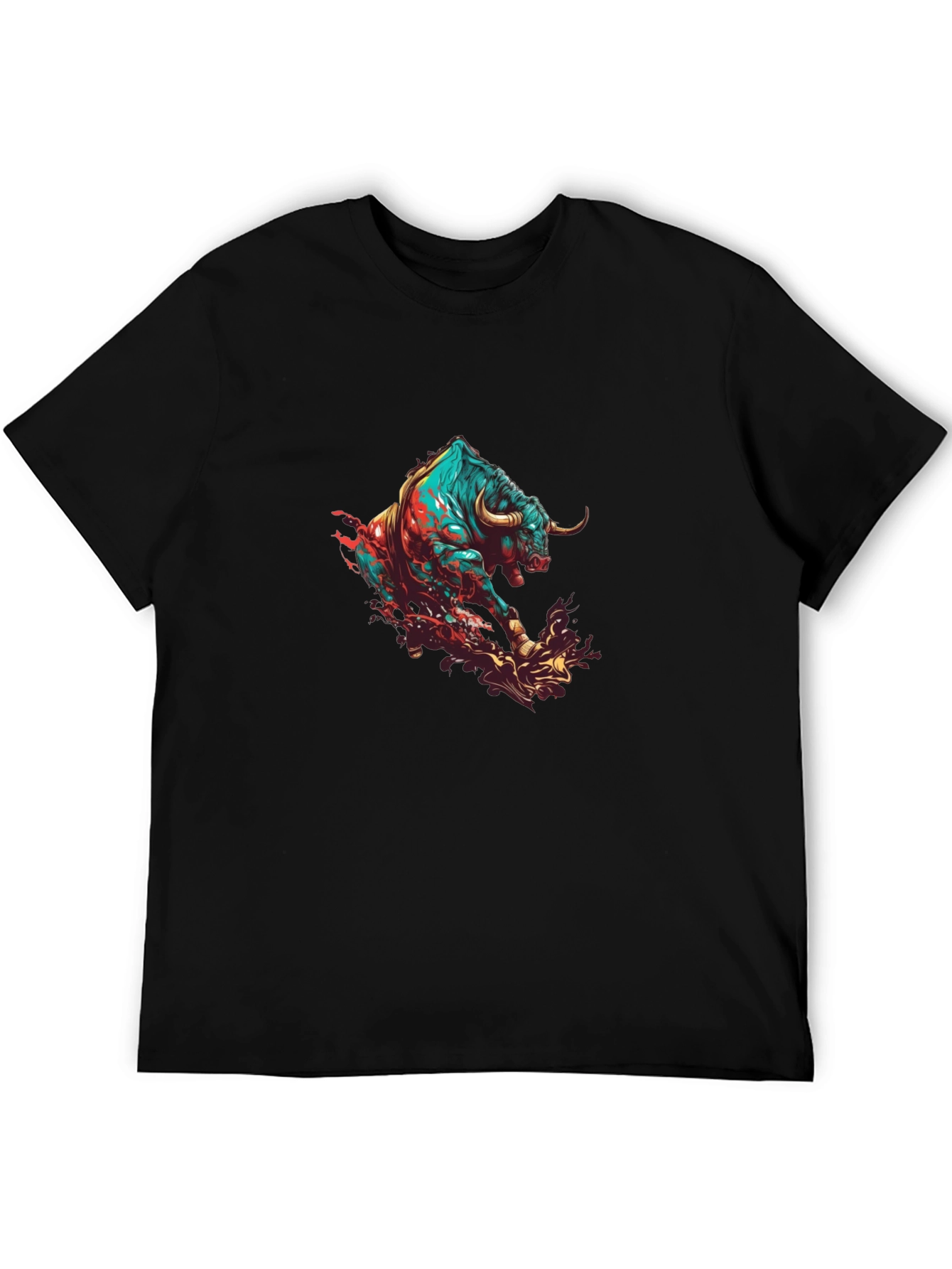 Raging Bull Graphic Tee - Black Cotton Comfort