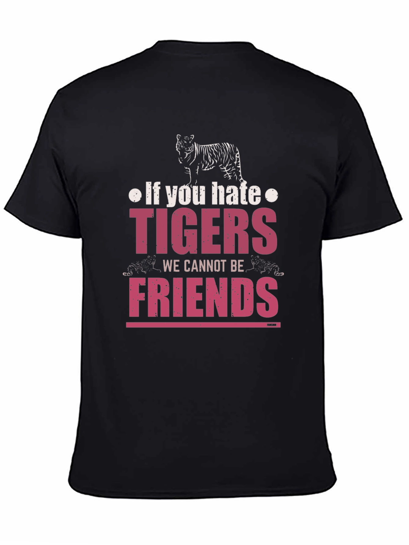 Tiger Graphic Print Crew Neck T-Shirt