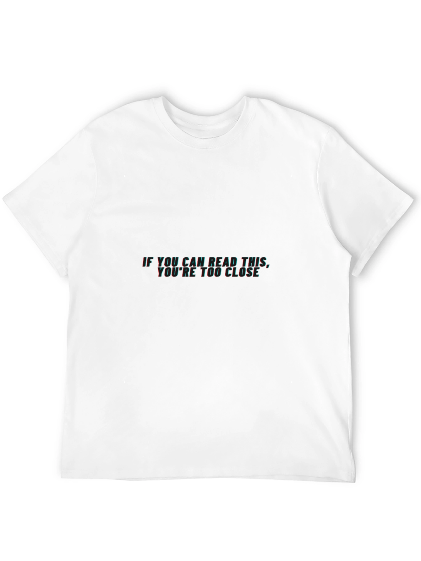 Funny 3D Text Black Graphic T-Shirt