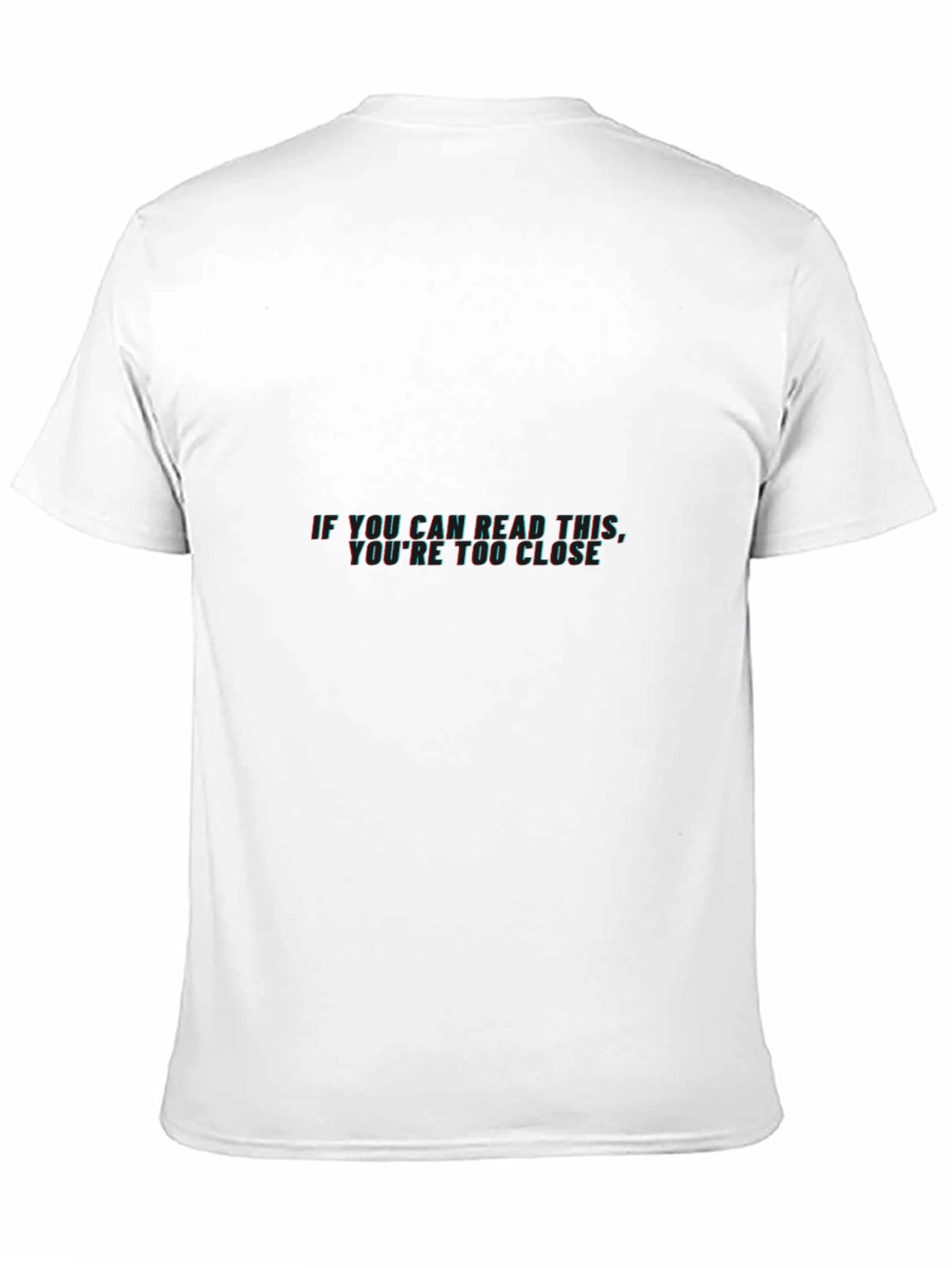 Funny 3D Text Black Graphic T-Shirt