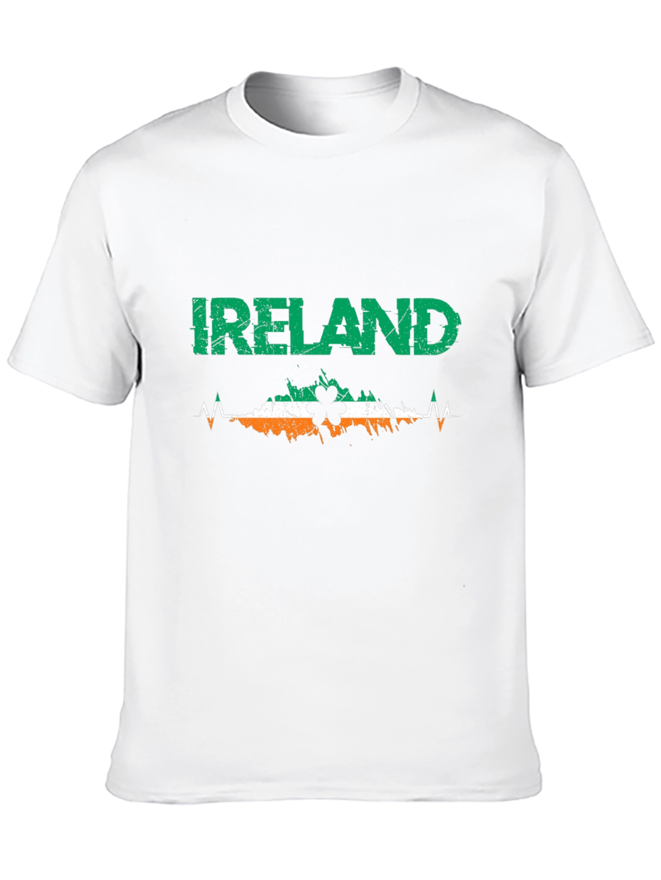 Ireland Heartbeat Shamrock Black T-Shirt