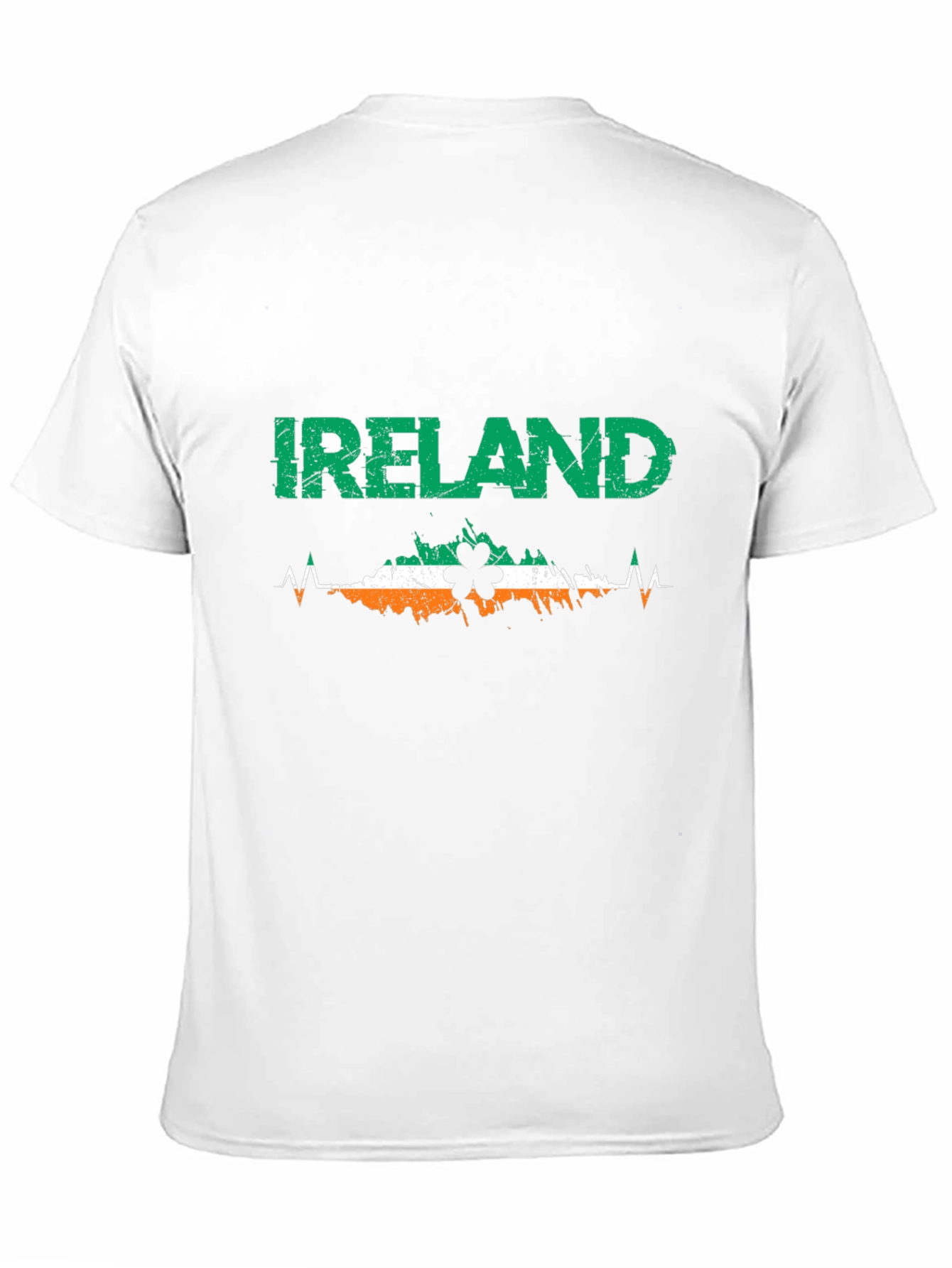 Ireland Heartbeat Shamrock Black T-Shirt