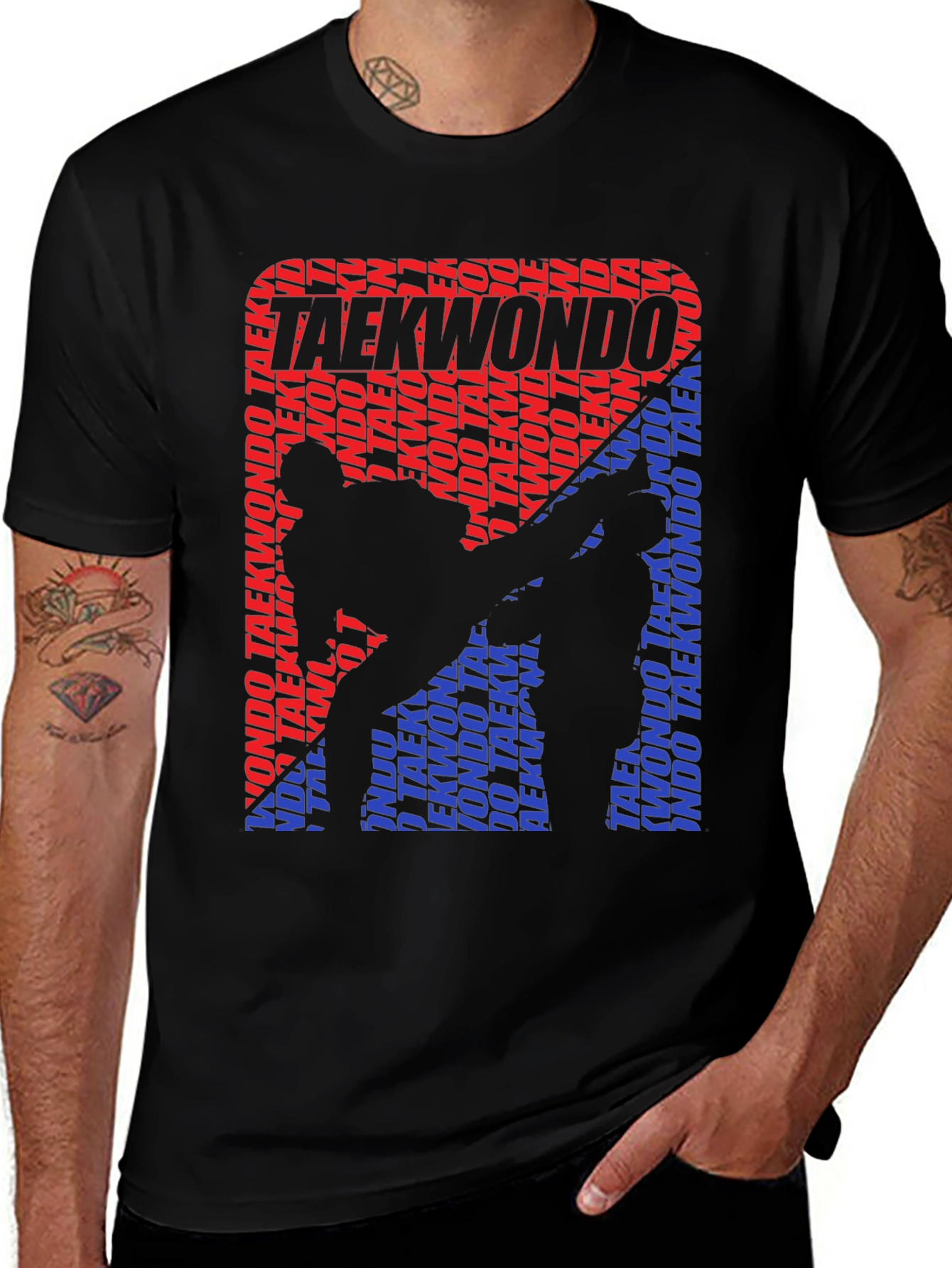 Taekwondo Silhouette Graphic T-Shirt