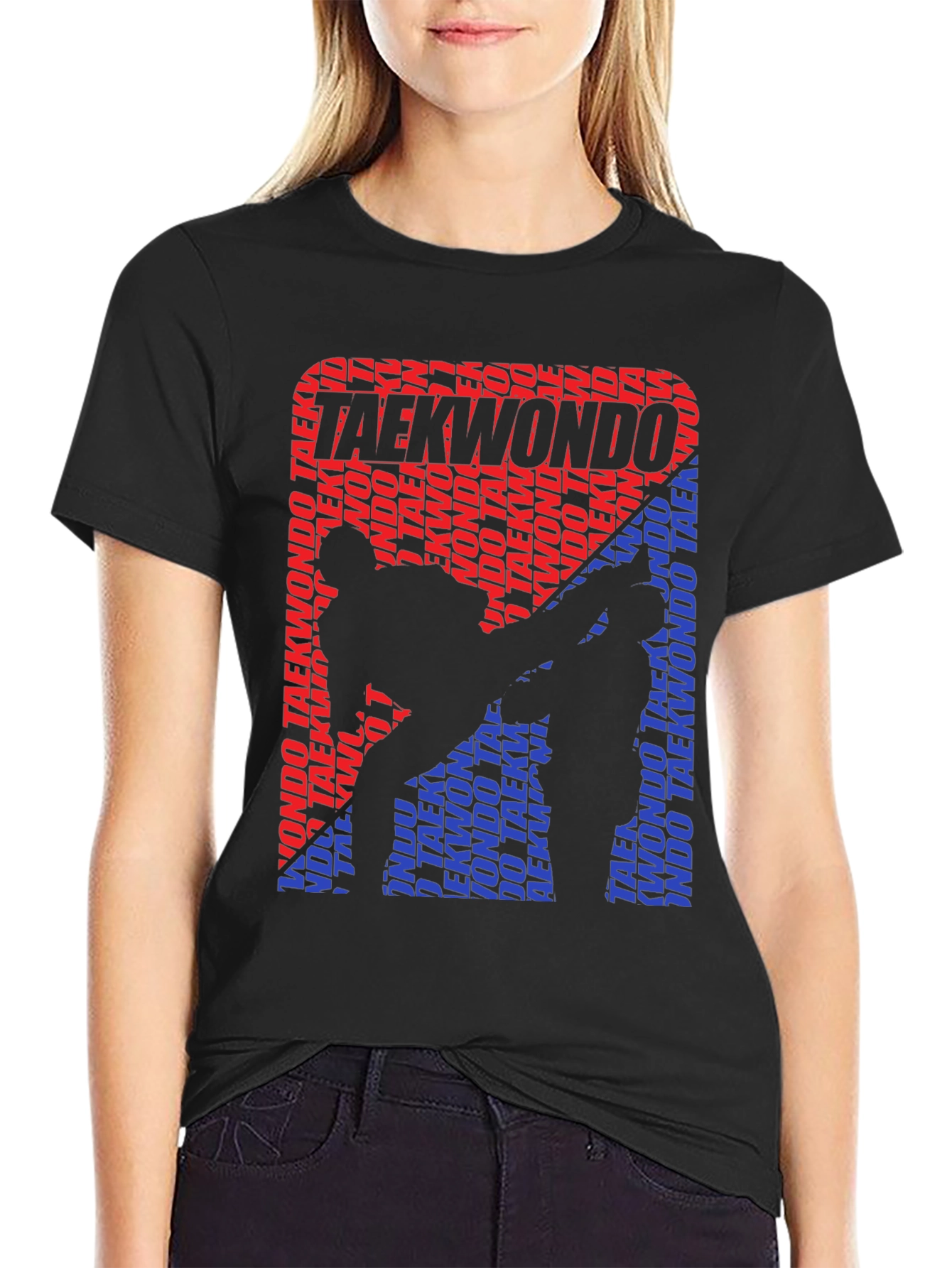 Taekwondo Silhouette Graphic T-Shirt
