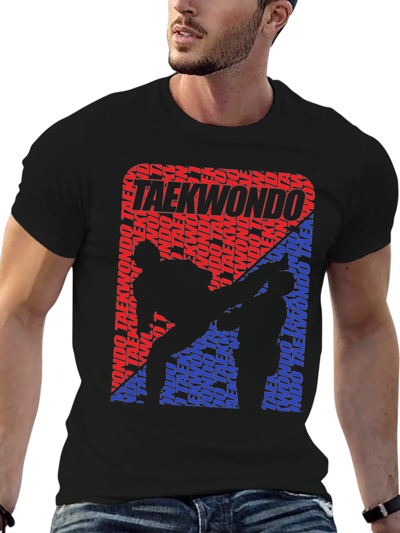 Taekwondo Silhouette Graphic T-Shirt