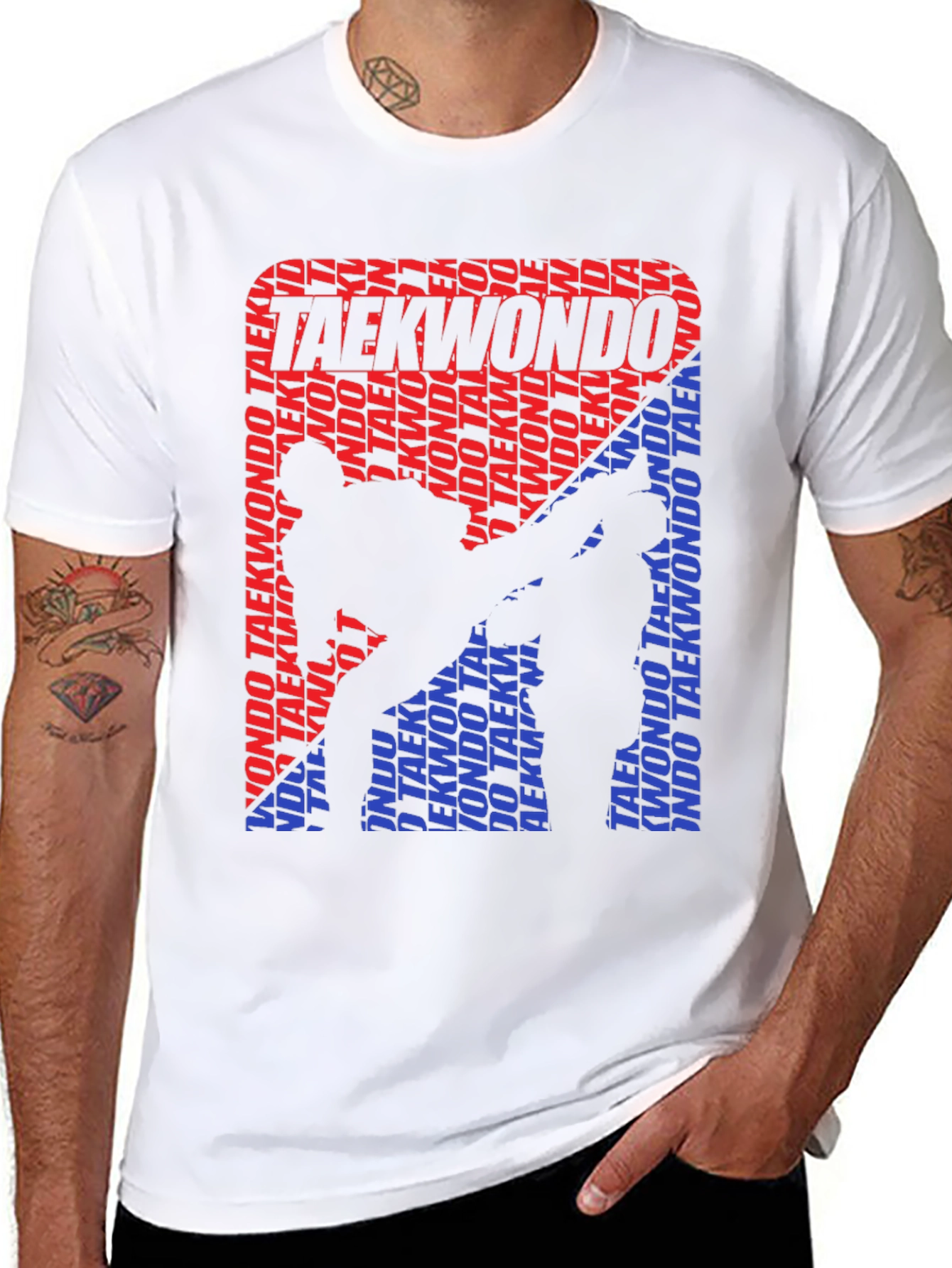 Taekwondo Silhouette Graphic T-Shirt