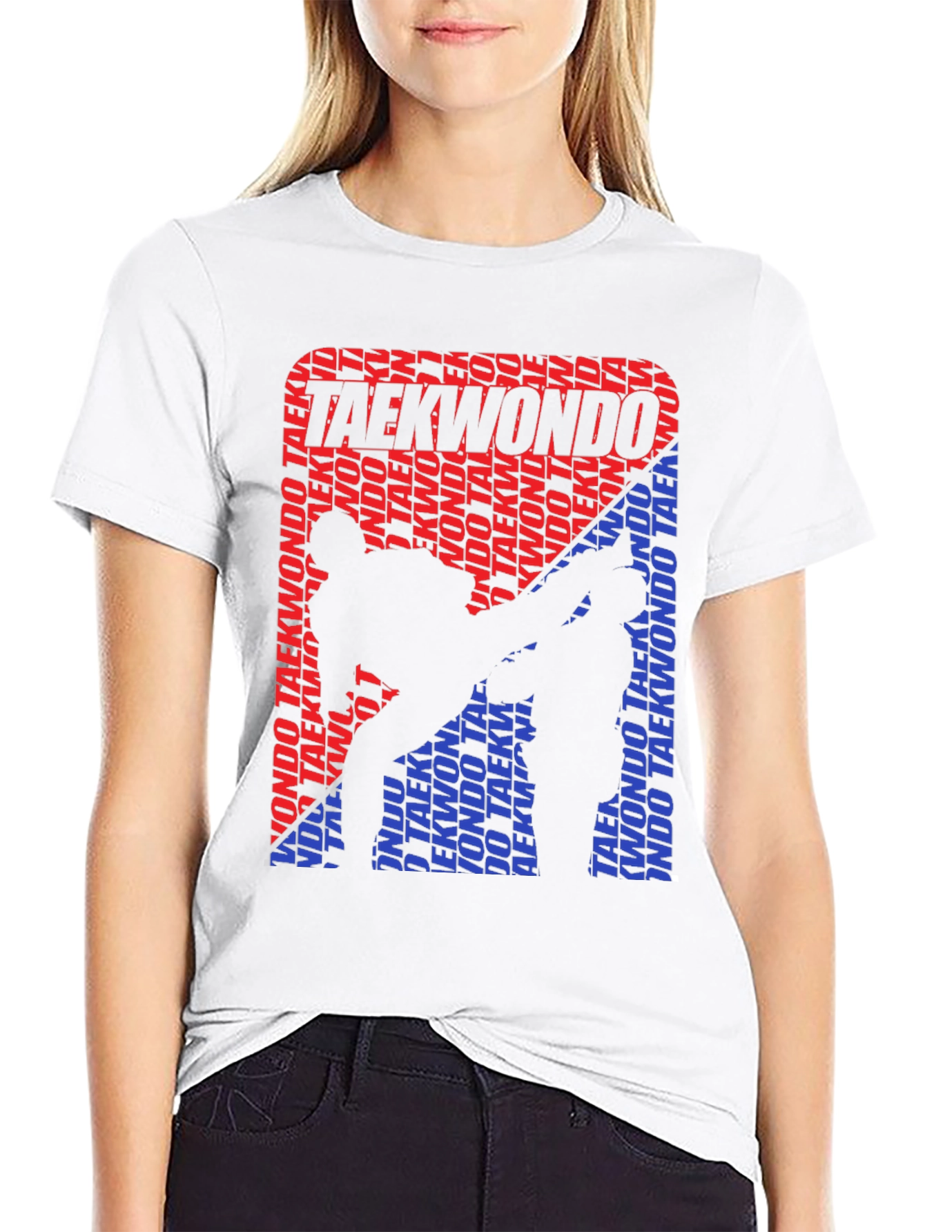 Taekwondo Silhouette Graphic T-Shirt