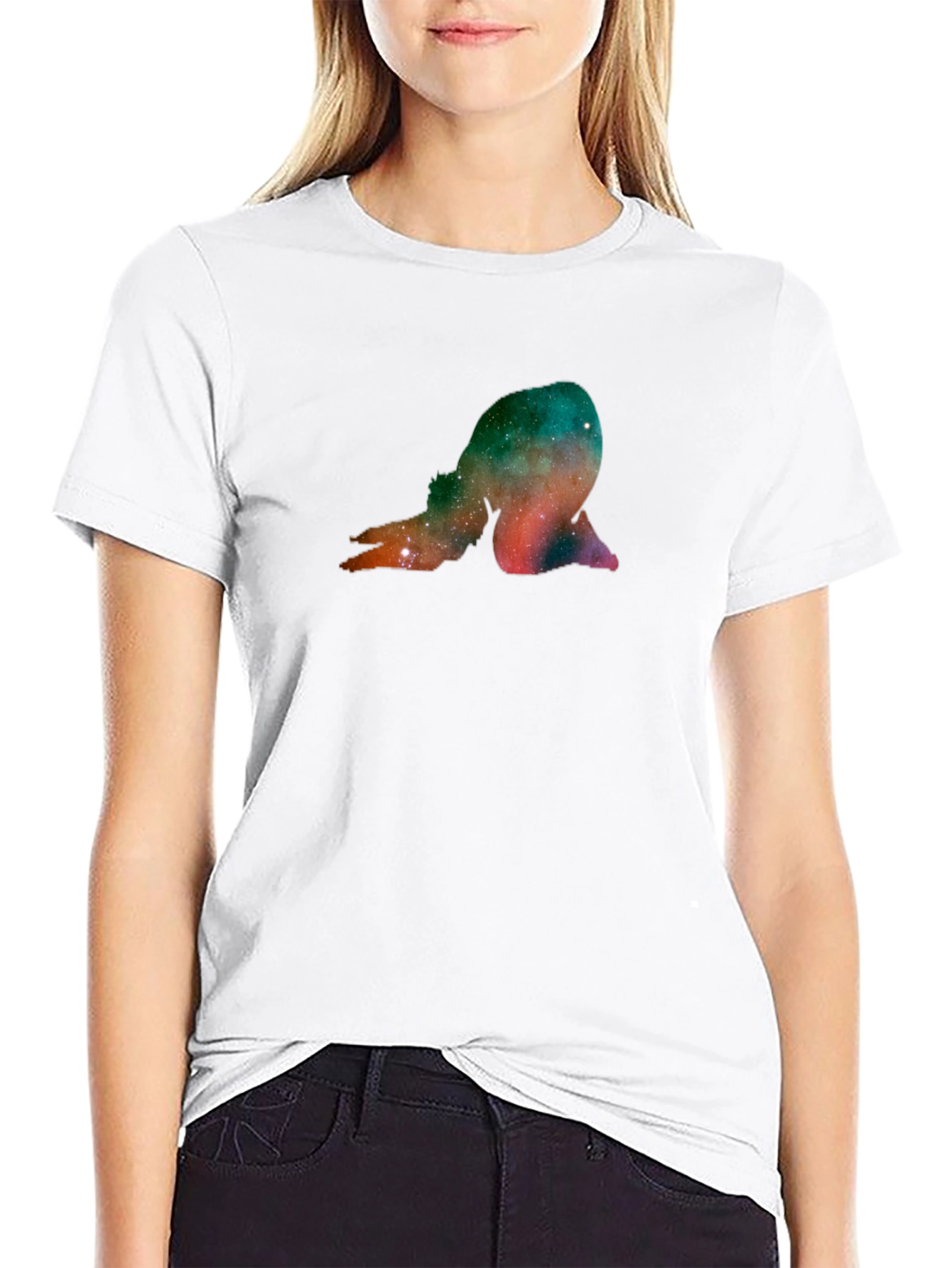 Cosmic Yogi Graphic Black T-Shirt