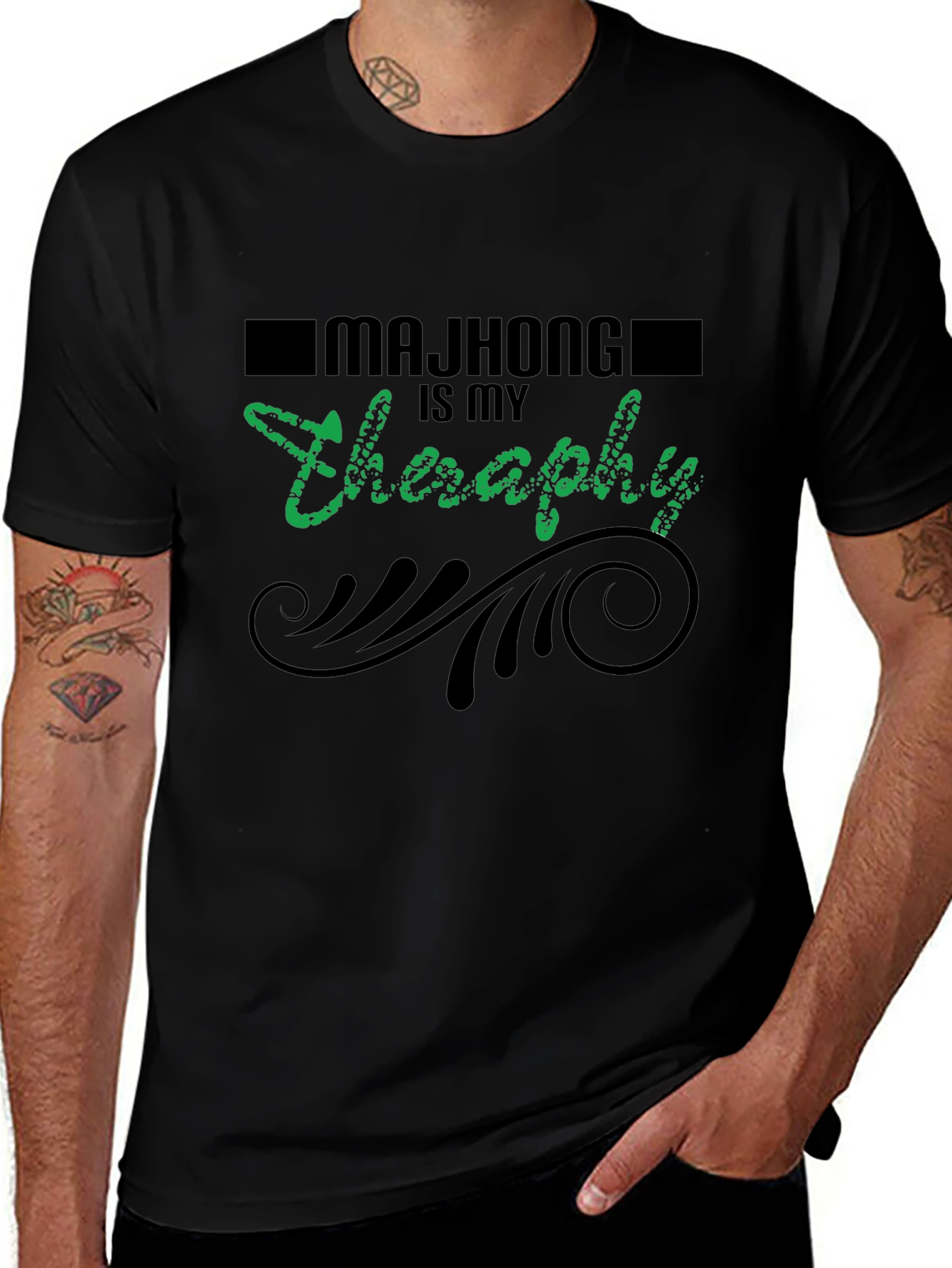 Mahjong Therapy Graphic T-Shirt - Unisex Relaxed Fit