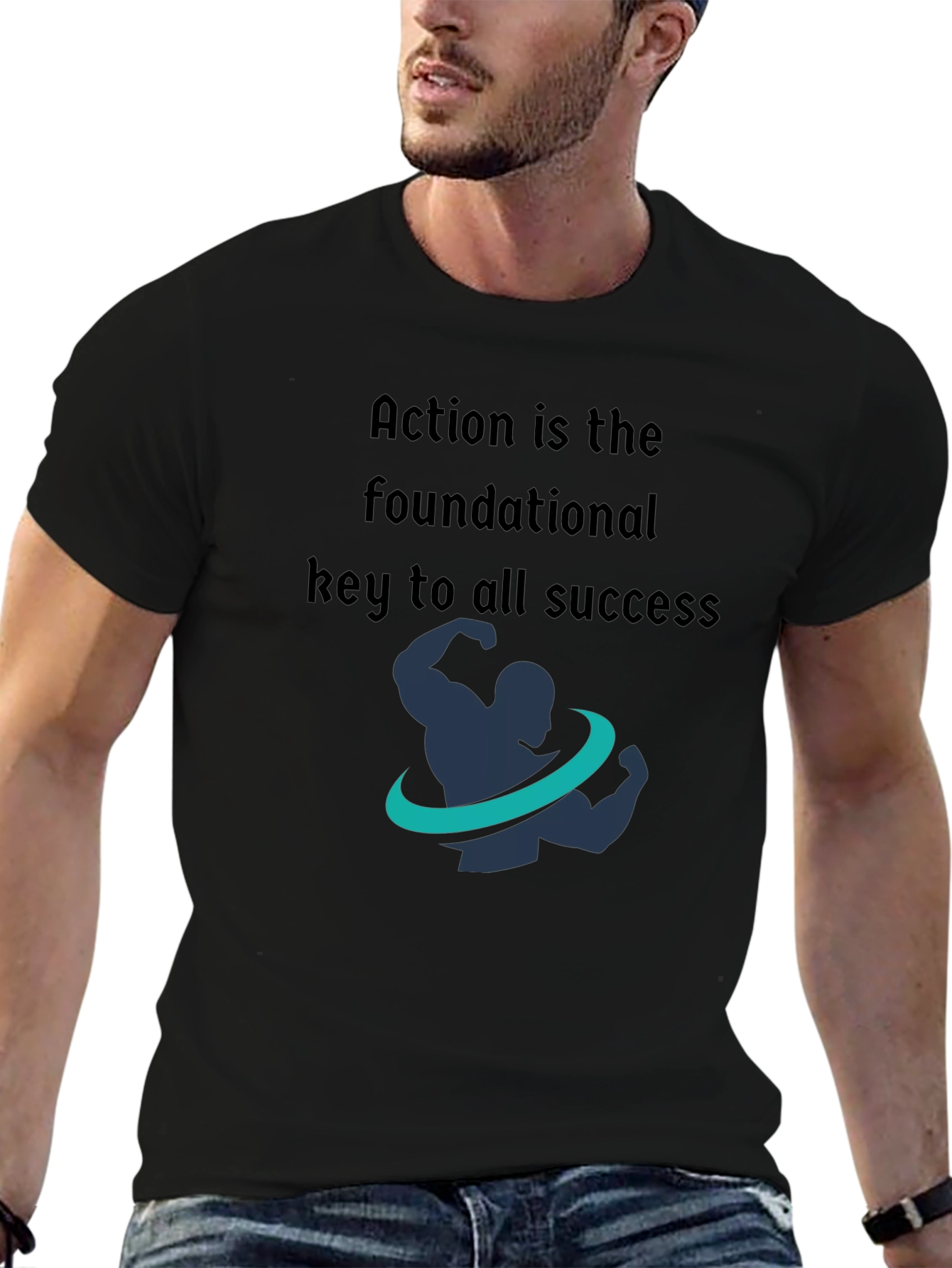 Motivational Fitness T-Shirt - Action is Key