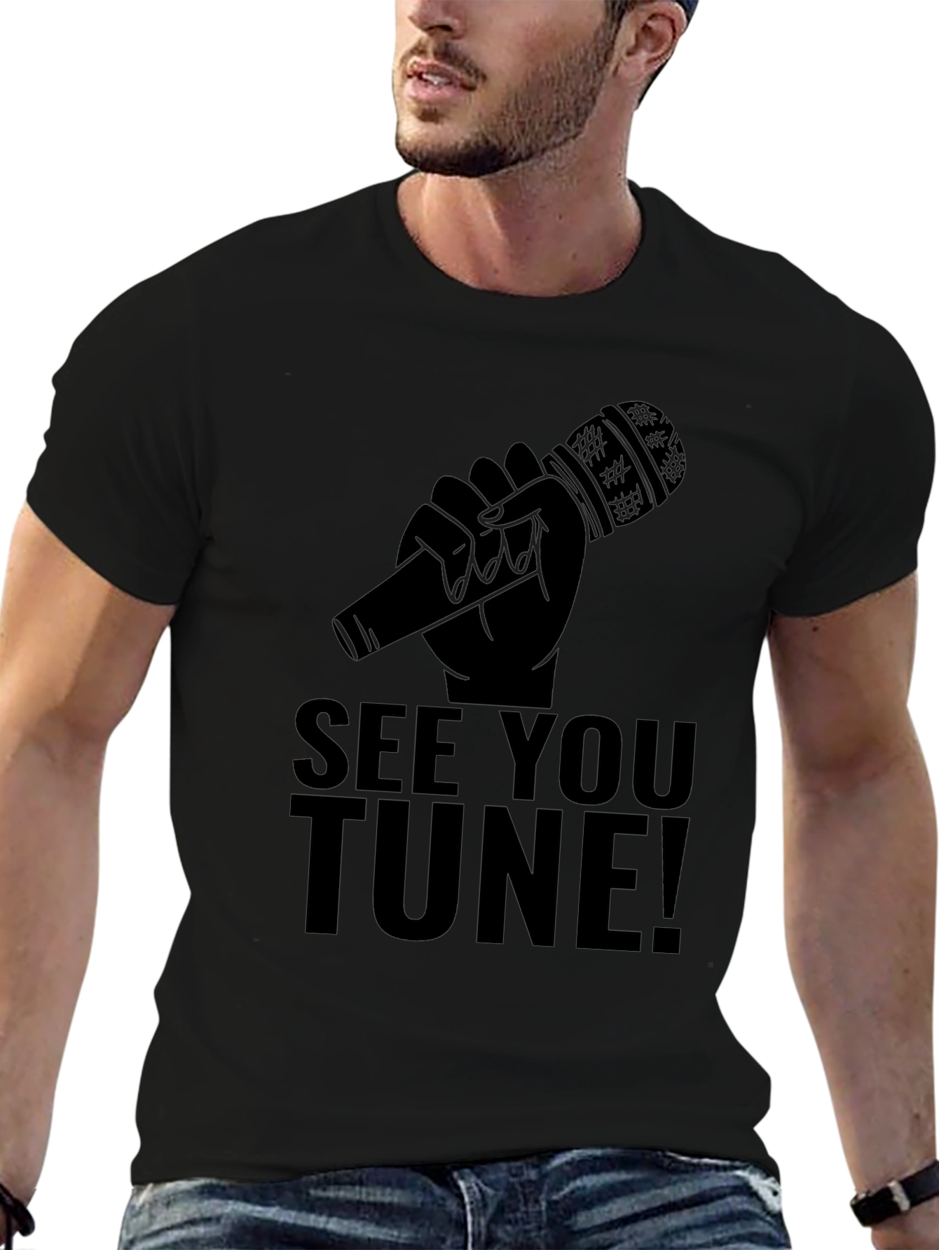See You Tune! Black Graphic Tee