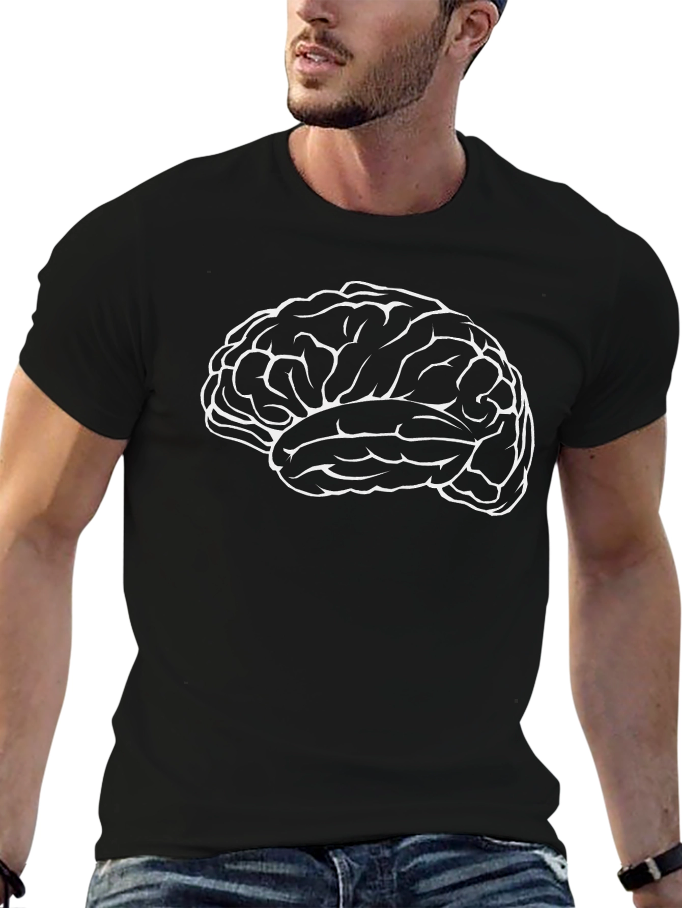 Brain Graphic Tee - Intellectual Style