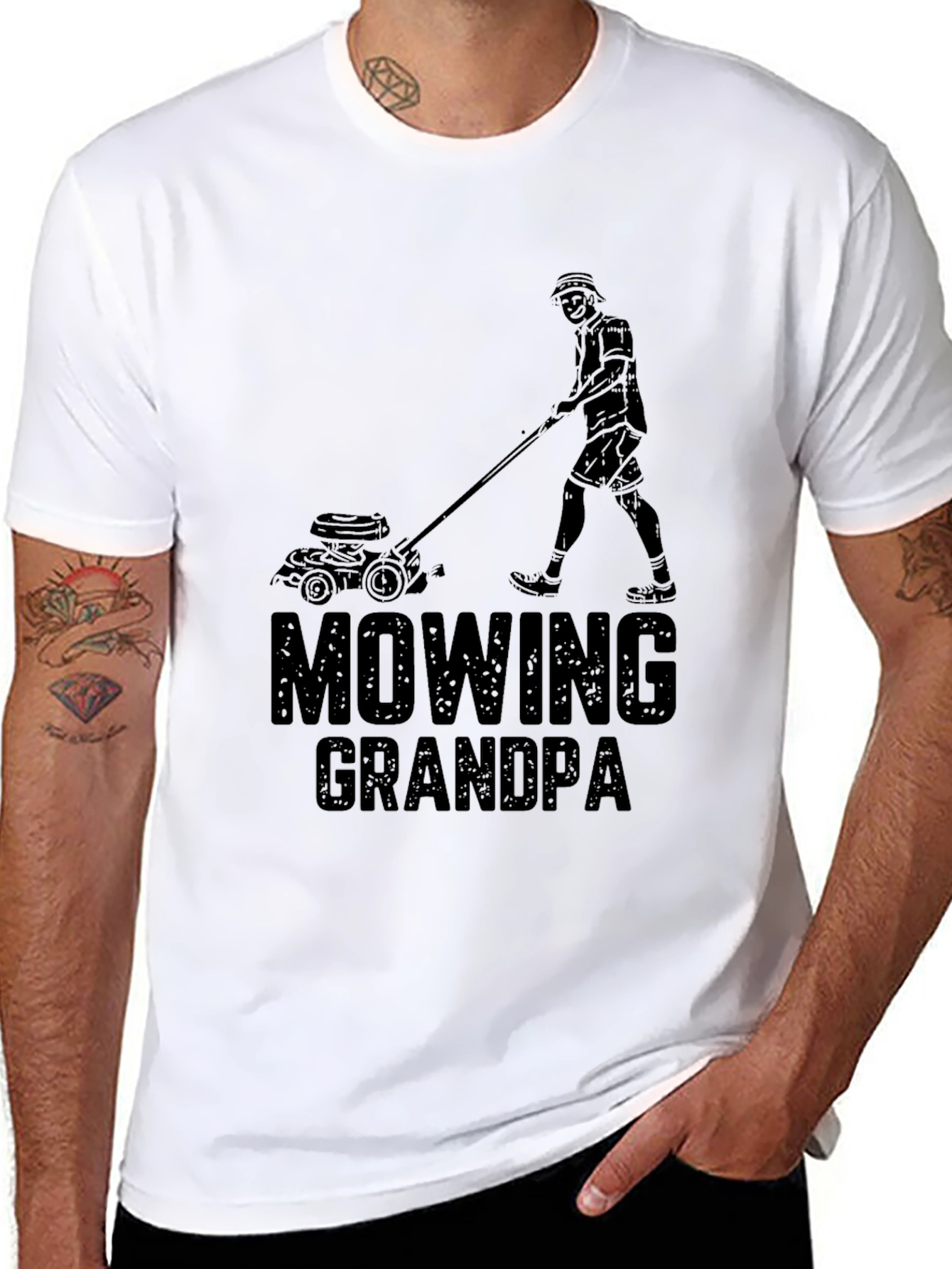 Mowing Grandpa Funny T-Shirt