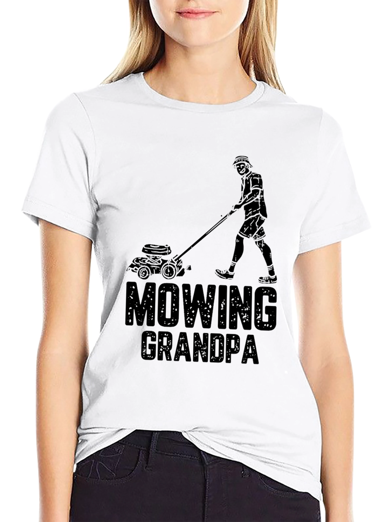 Mowing Grandpa Funny T-Shirt
