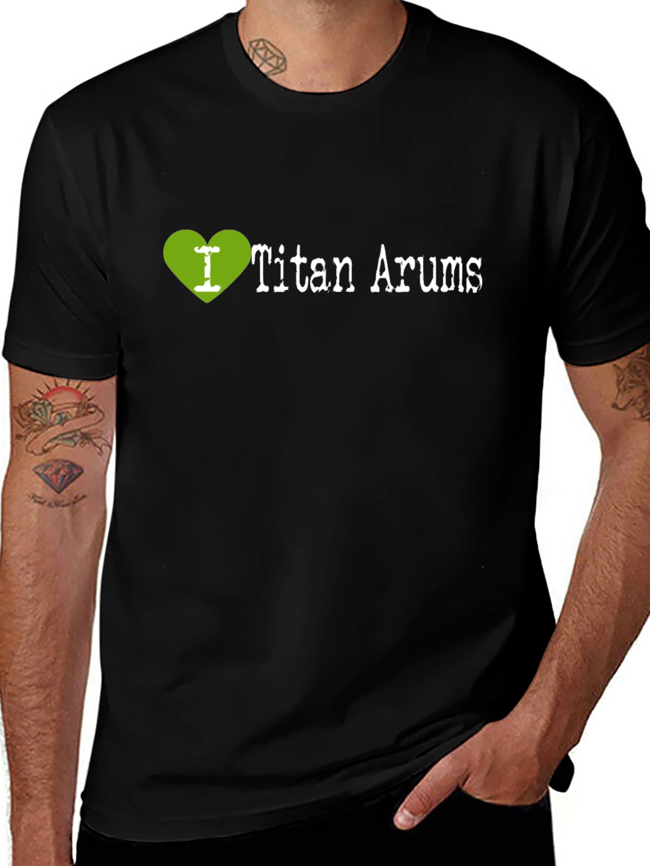 I Heart Titan Arums Black T-Shirt
