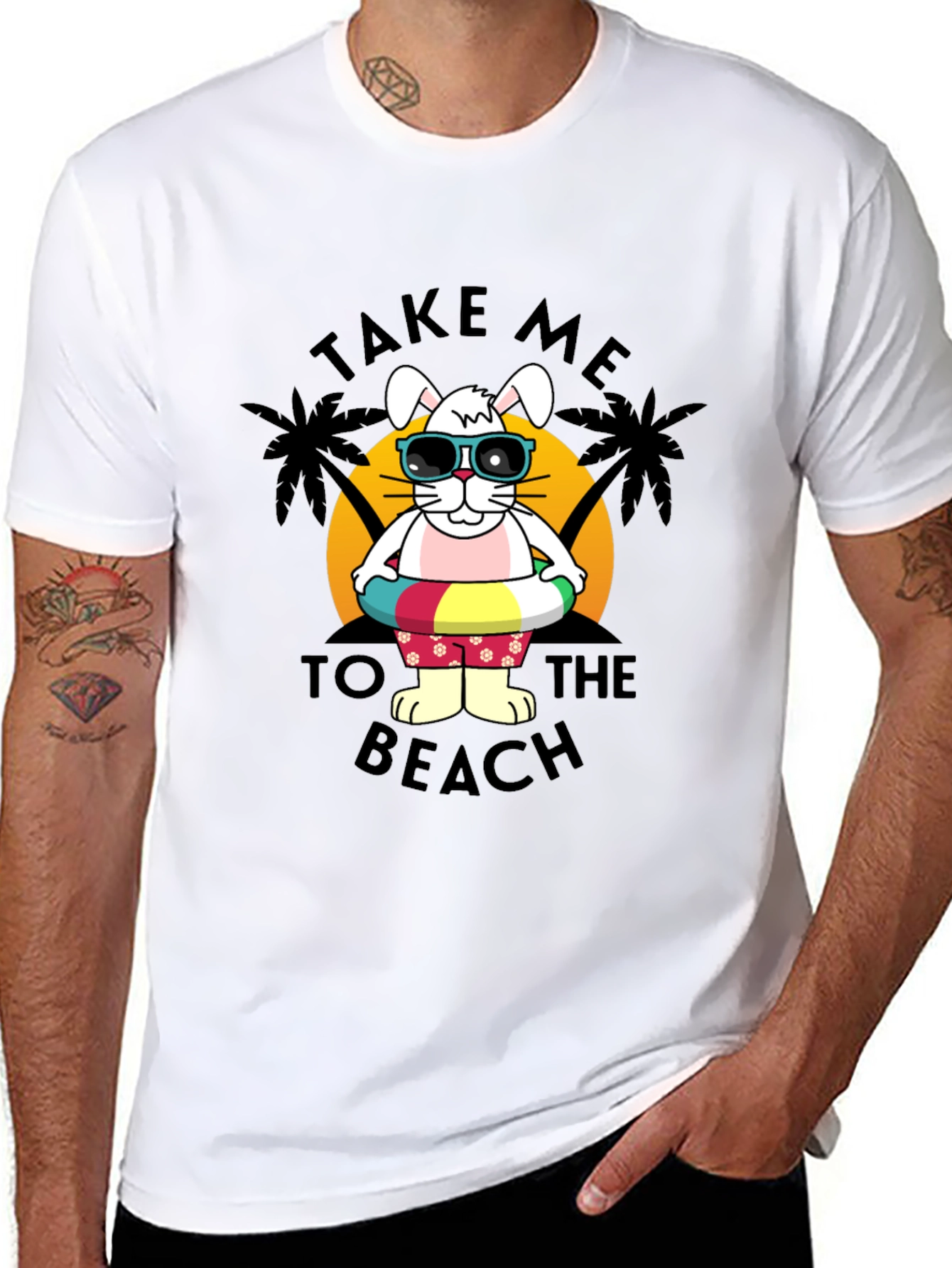 Bunny Beach Day T-Shirt - Summer Holiday Style