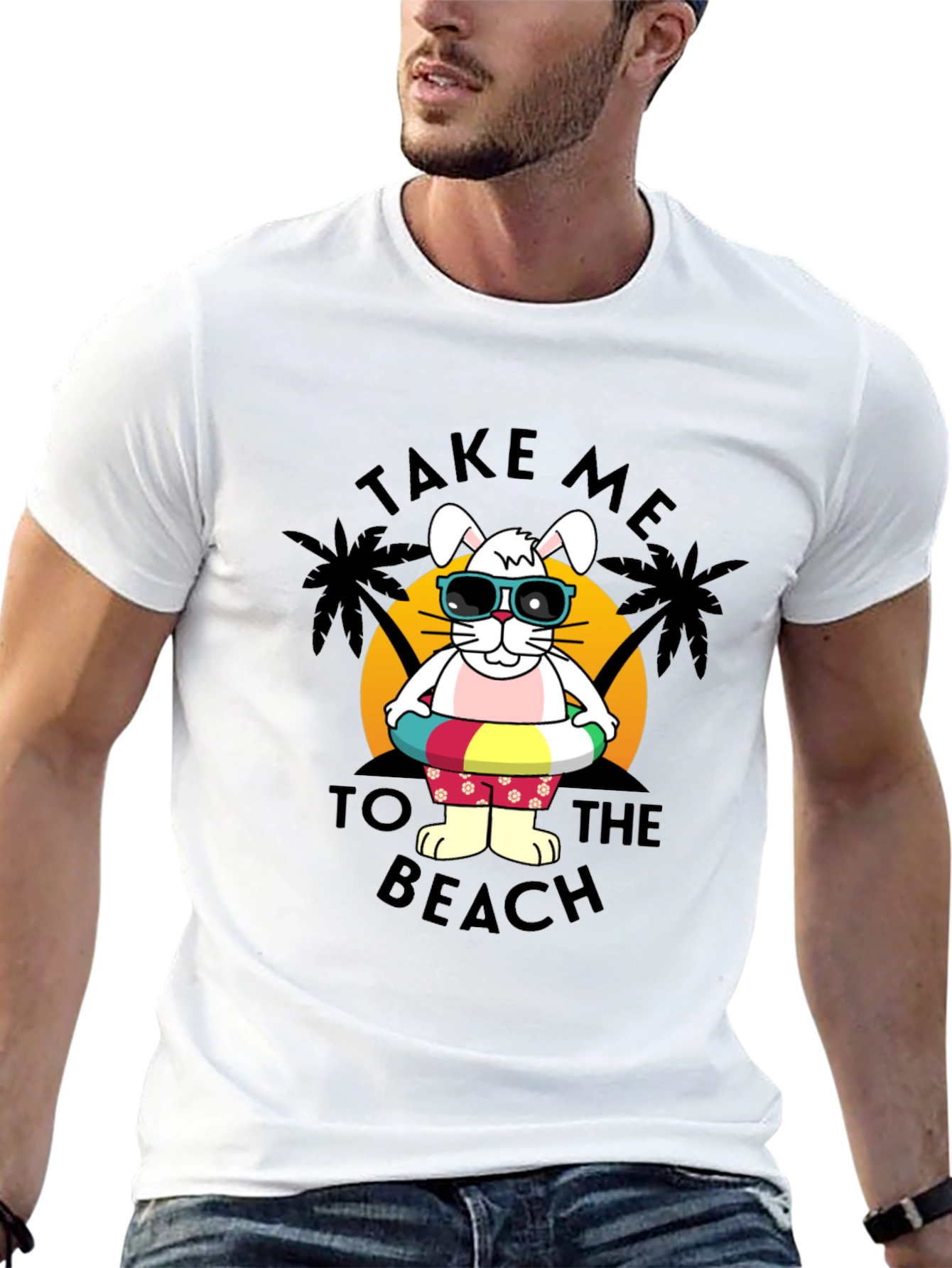 Bunny Beach Day T-Shirt - Summer Holiday Style