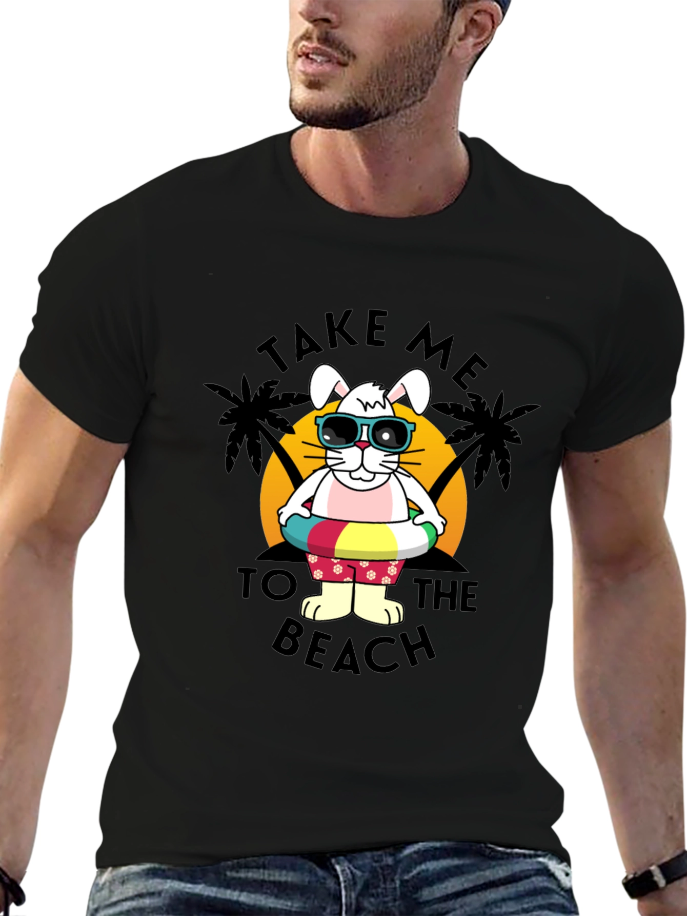 Bunny Beach Day T-Shirt - Summer Holiday Style
