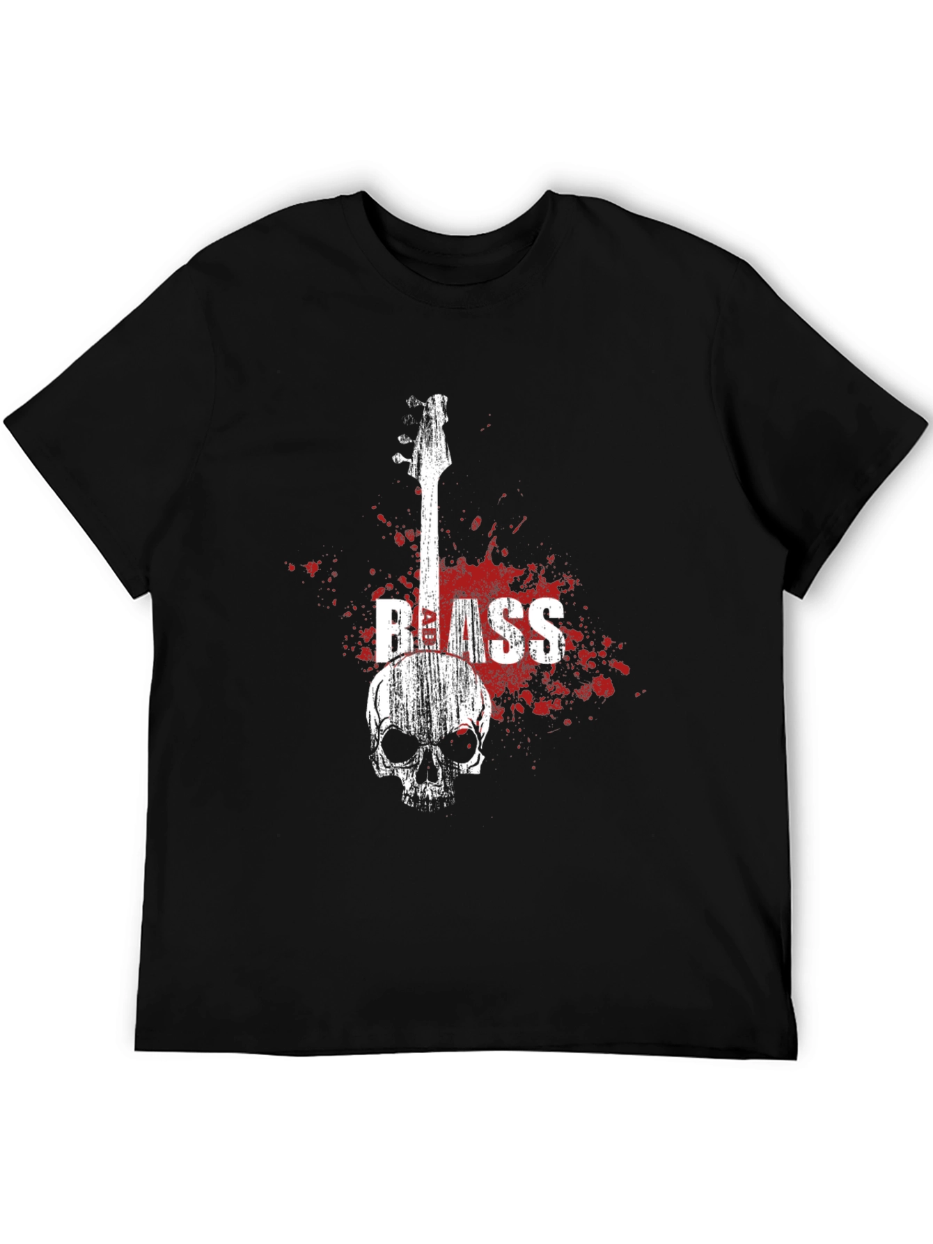 Skull Bass Guitar Graphic Tee