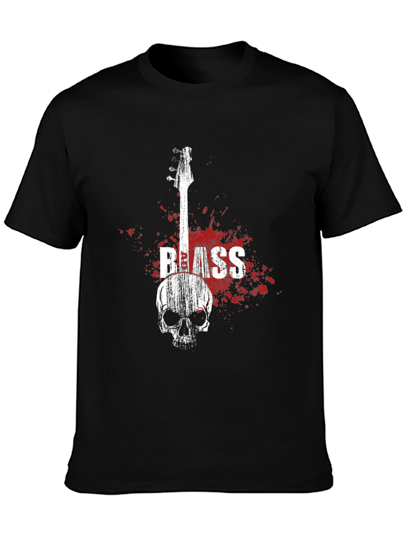 Skull Bass Guitar Graphic Tee