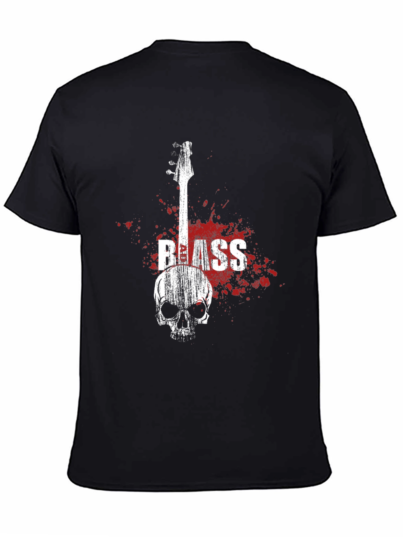 Skull Bass Guitar Graphic Tee
