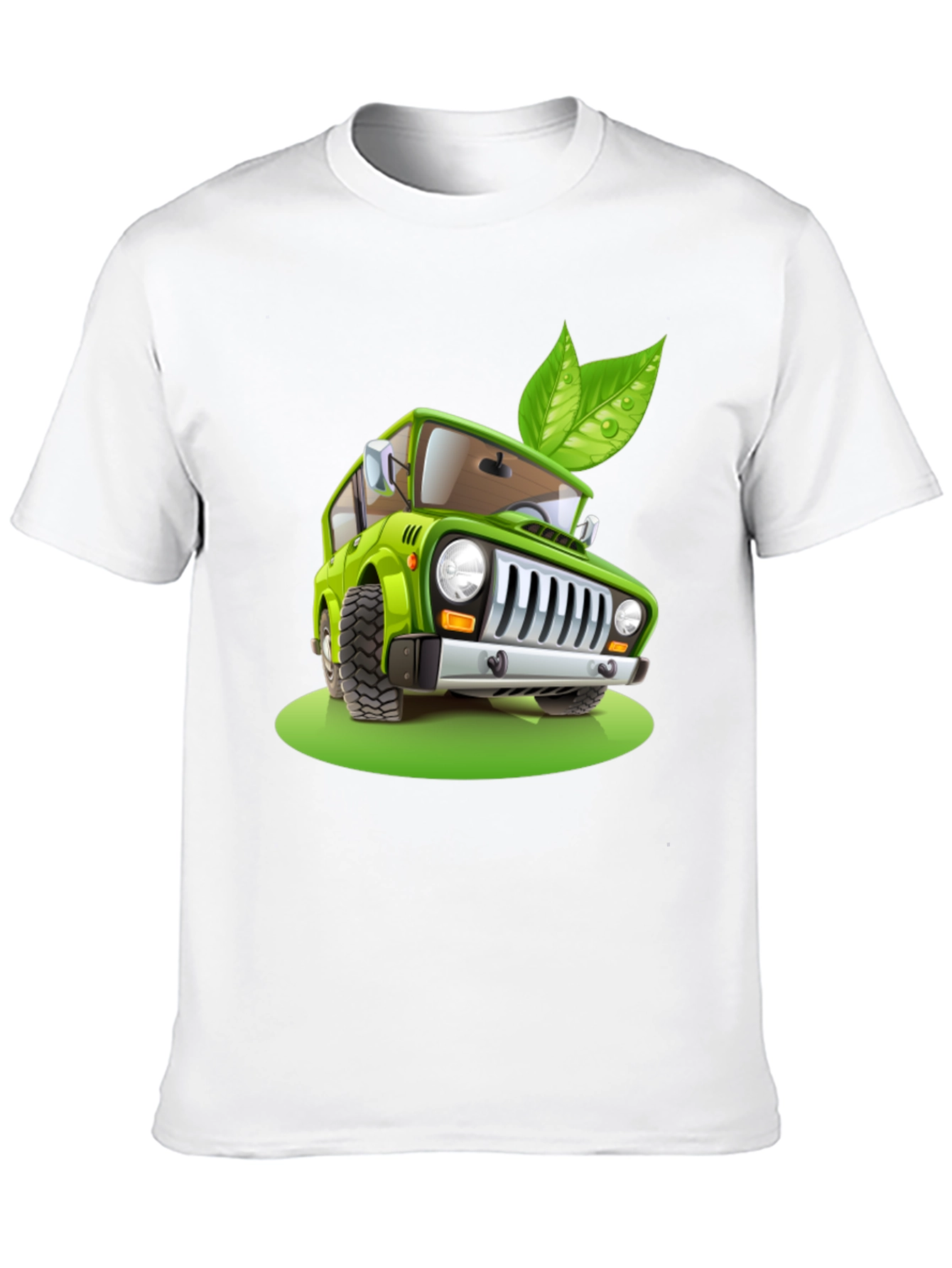Eco-Friendly Car T-Shirt - Green Vehicle Design