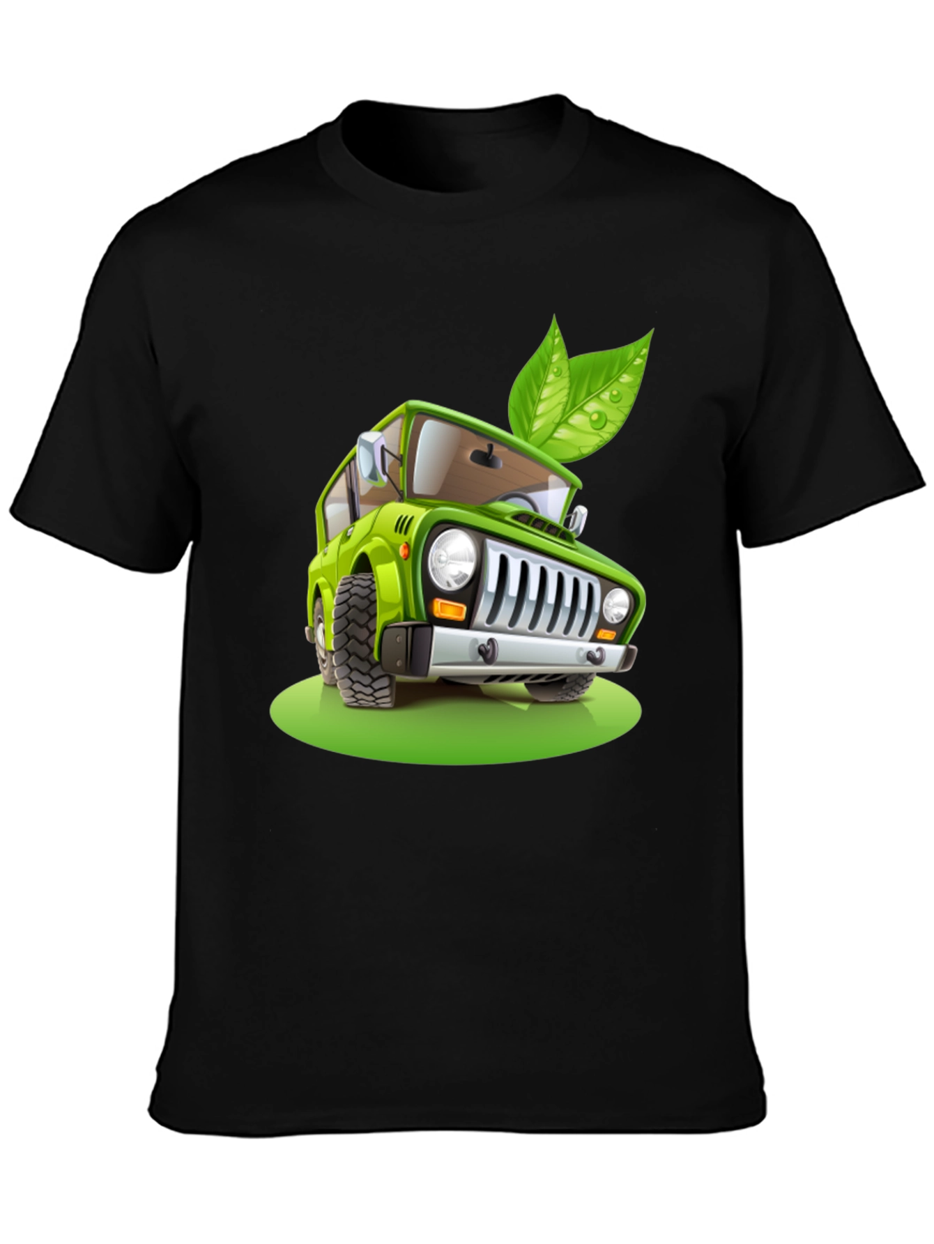 Eco-Friendly Car T-Shirt - Green Vehicle Design