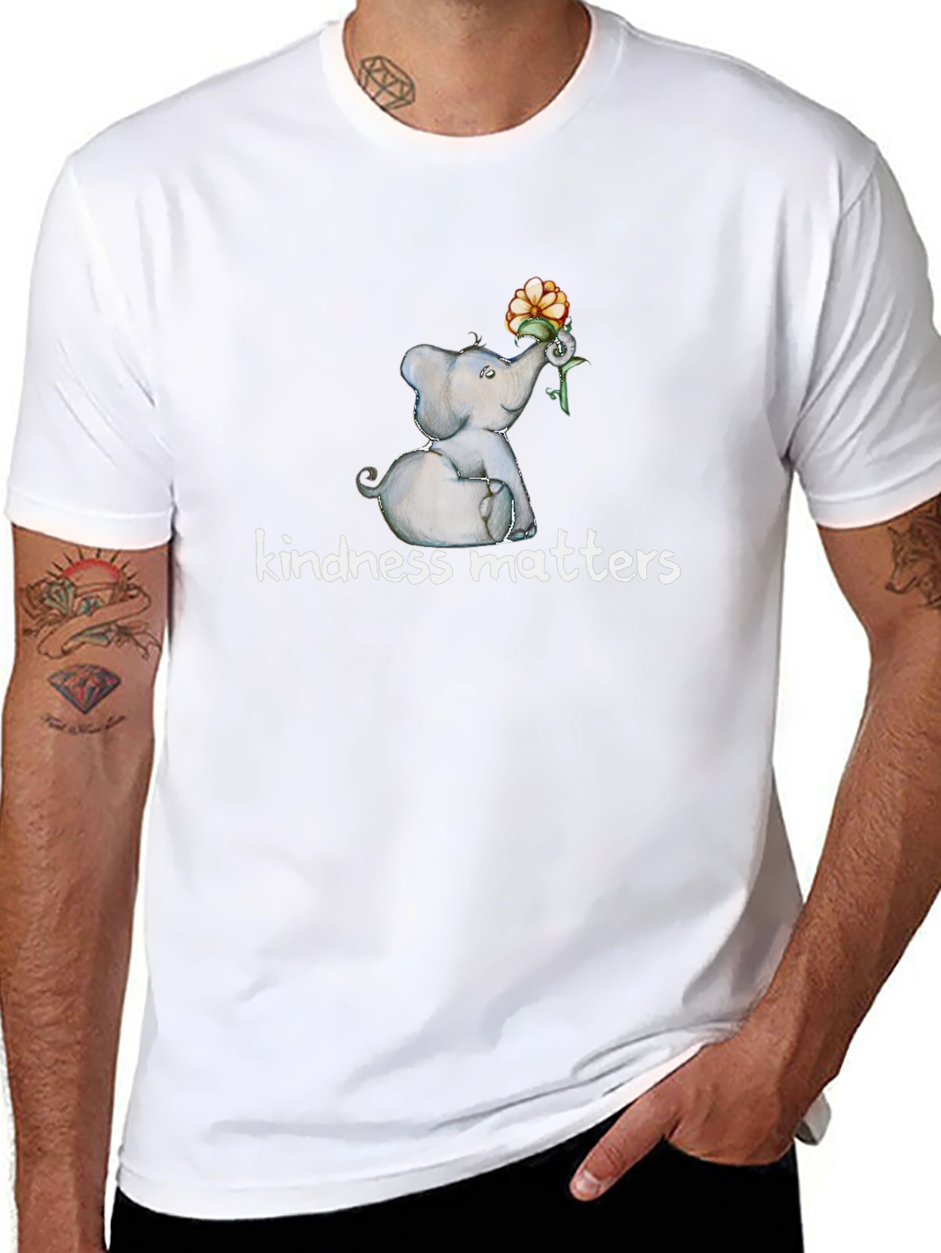 Kindness Matters Elephant Graphic Tee