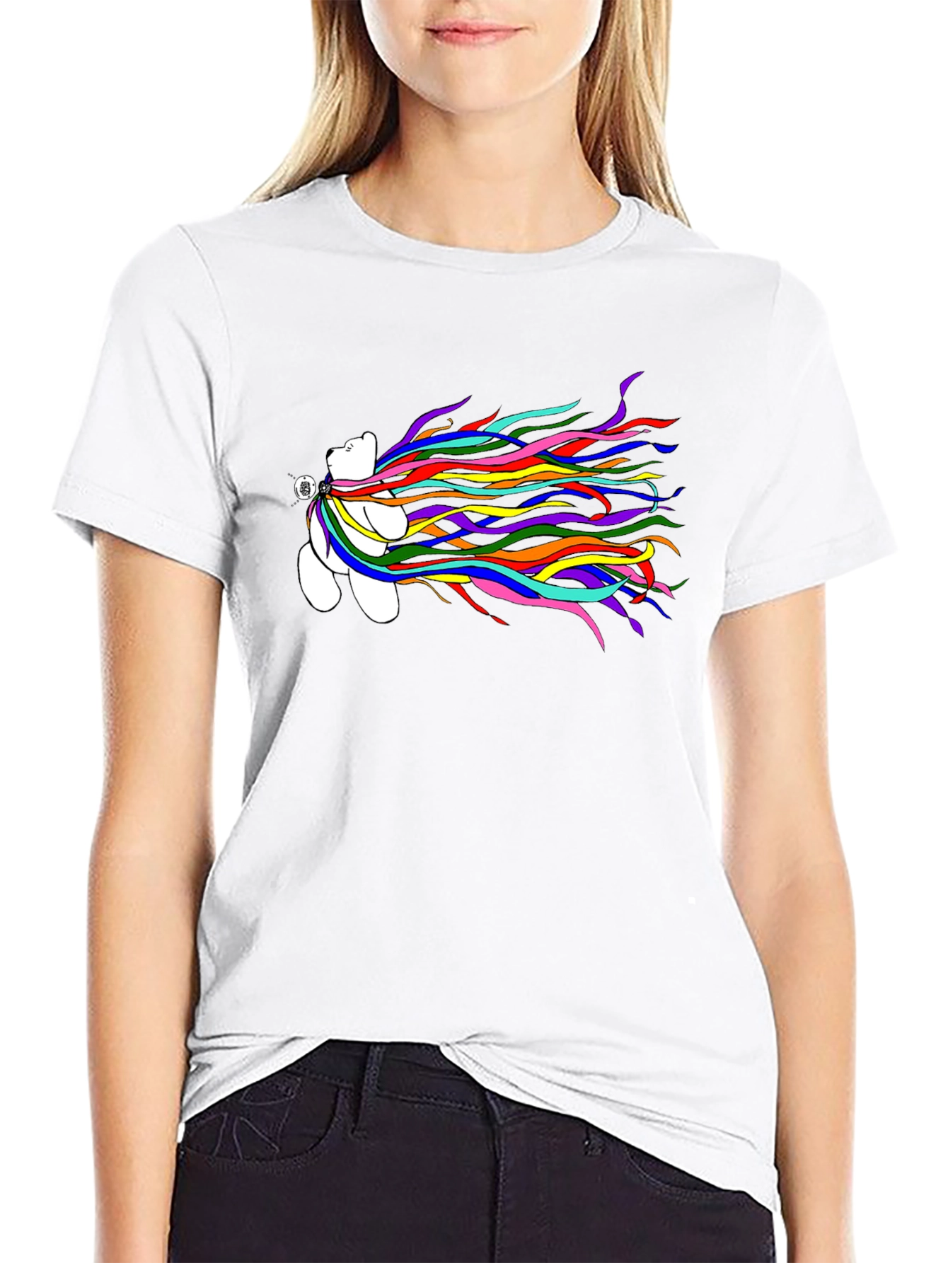 Rainbow Bear Black T-Shirt
