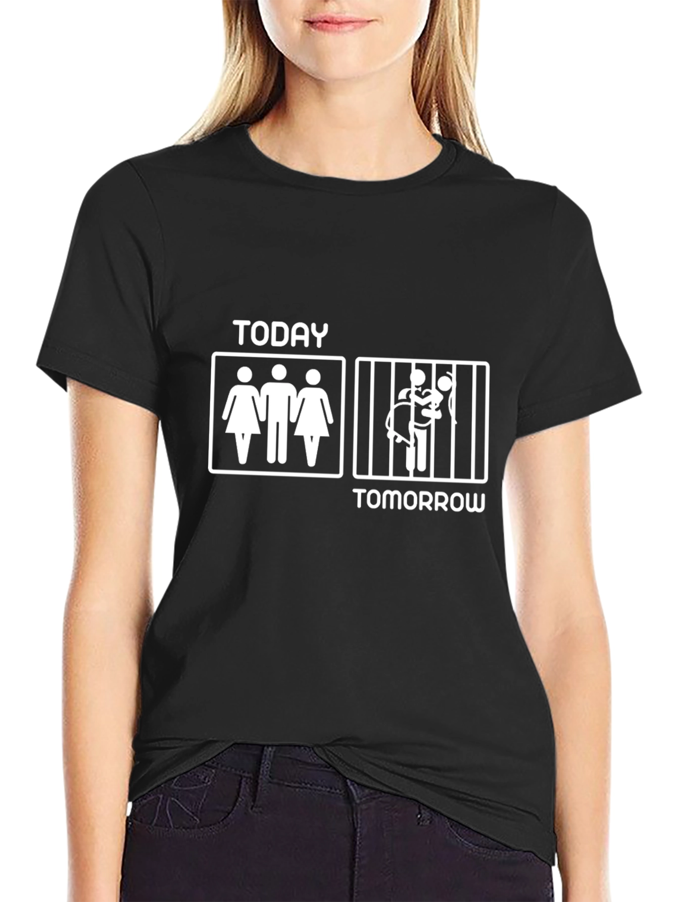 Humorous Today Tomorrow Graphic T-Shirt