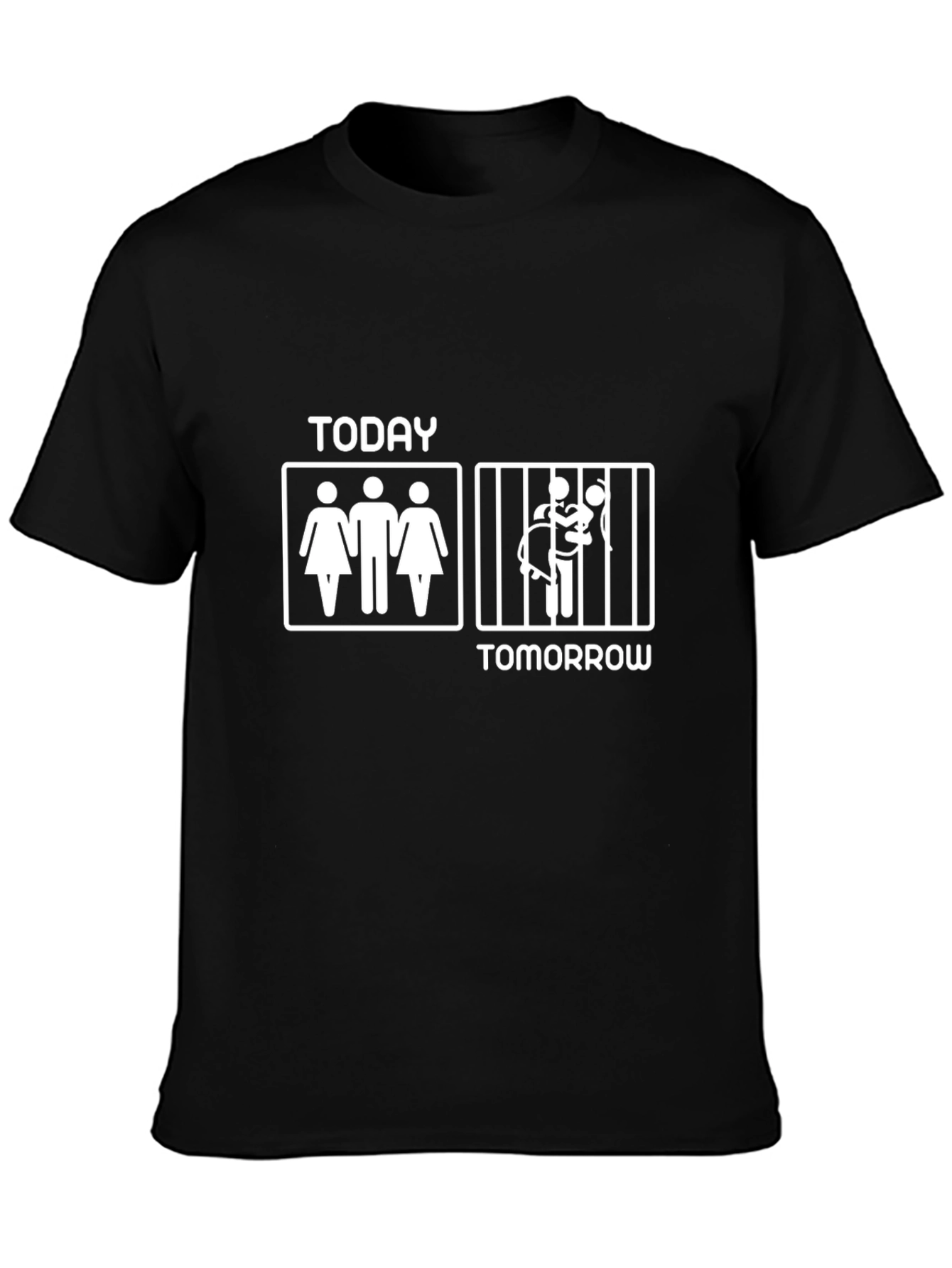 Humorous Today Tomorrow Graphic T-Shirt