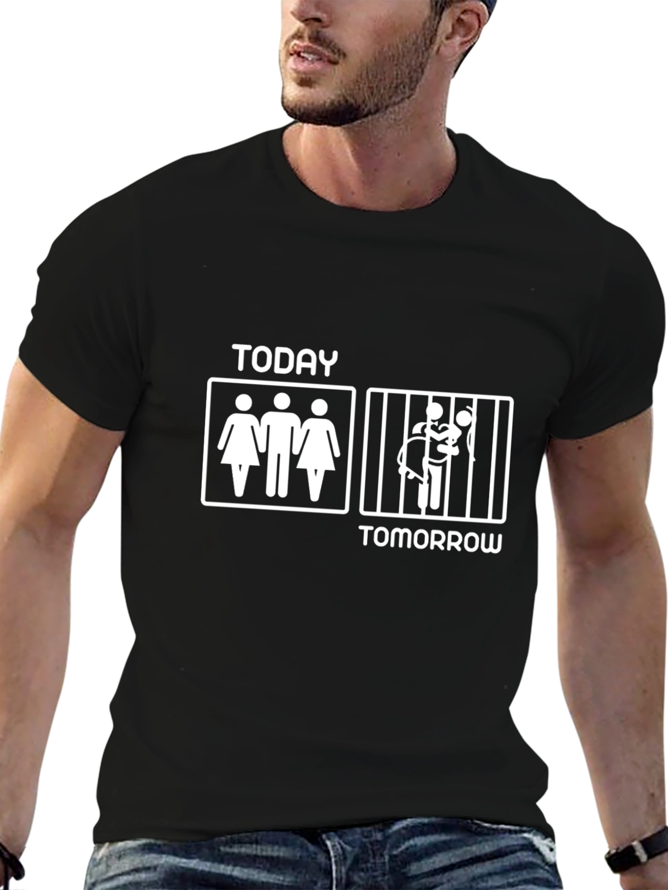Humorous Today Tomorrow Graphic T-Shirt
